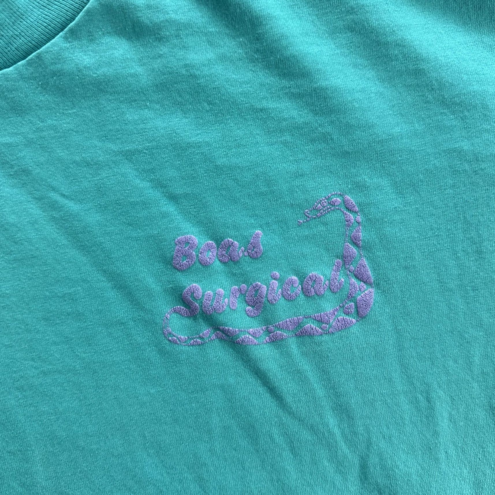 Vintage VINTAGE Boas Surgical Shirt Mens XL Green Snake Embroidered 90s Tee Crew Neck Short Sleeve Cotton Gift for Men Size US XL / EU 56 / 4 - 3 Thumbnail