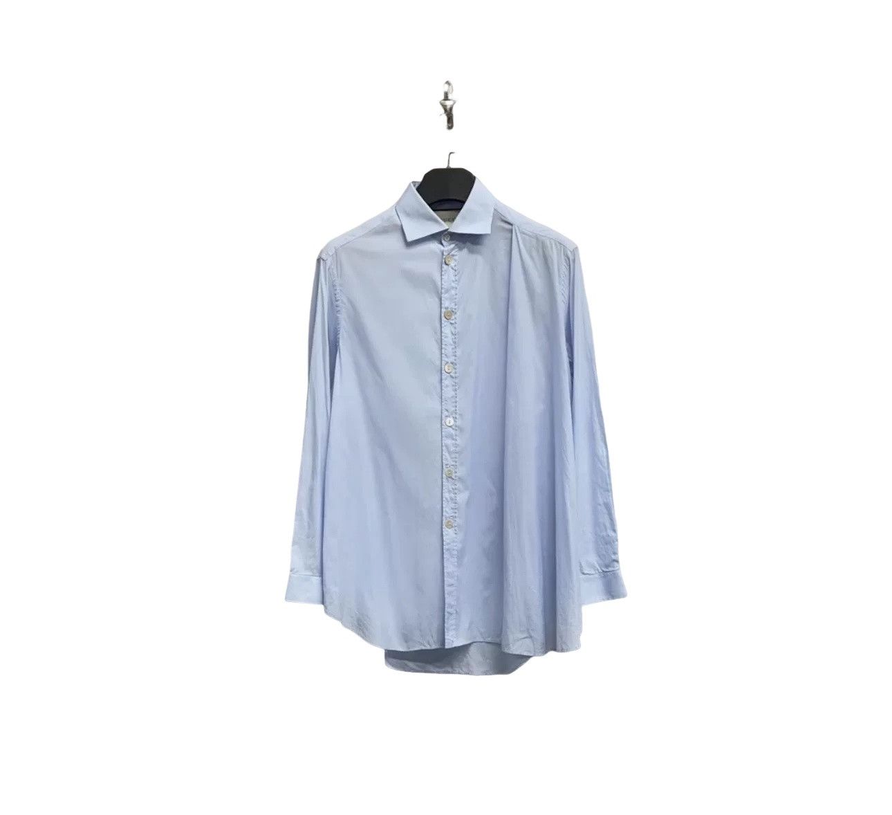 Gucci Gucci Pleated Blue Long Sleeve Shirt 46 Size US S / EU 44-46 / 1 - 1 Thumbnail