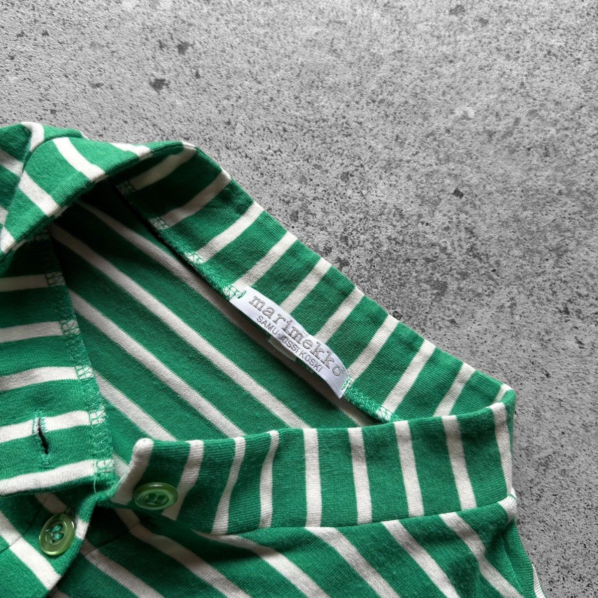 Marimekko Marimekko Womens Green Striped Button Front Romper Playsuit Size M / US 6-8 / IT 42-44 - 6 Thumbnail