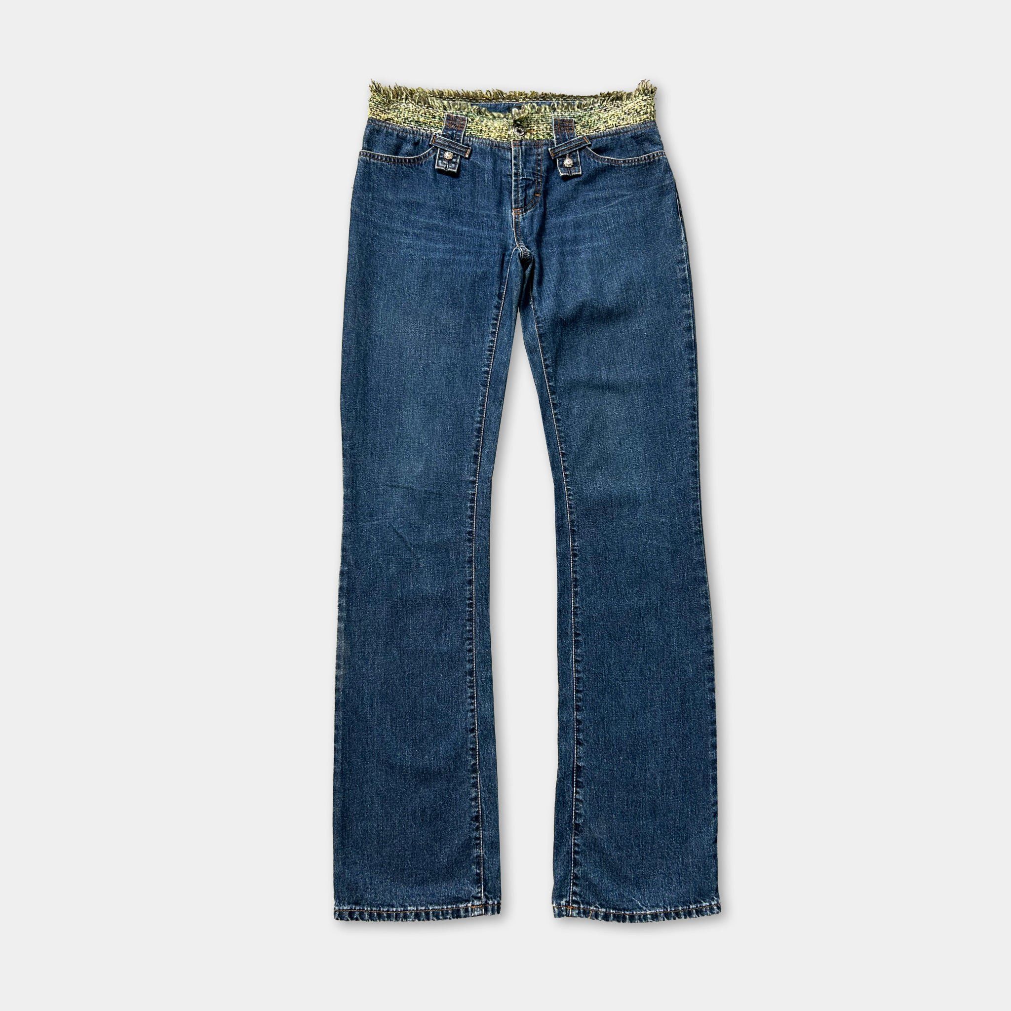 Dolce & Gabbana Dolce & Gabbana Blue Tweed Denim Jeans Size 24" / US 00 / IT 34 - 1 Thumbnail