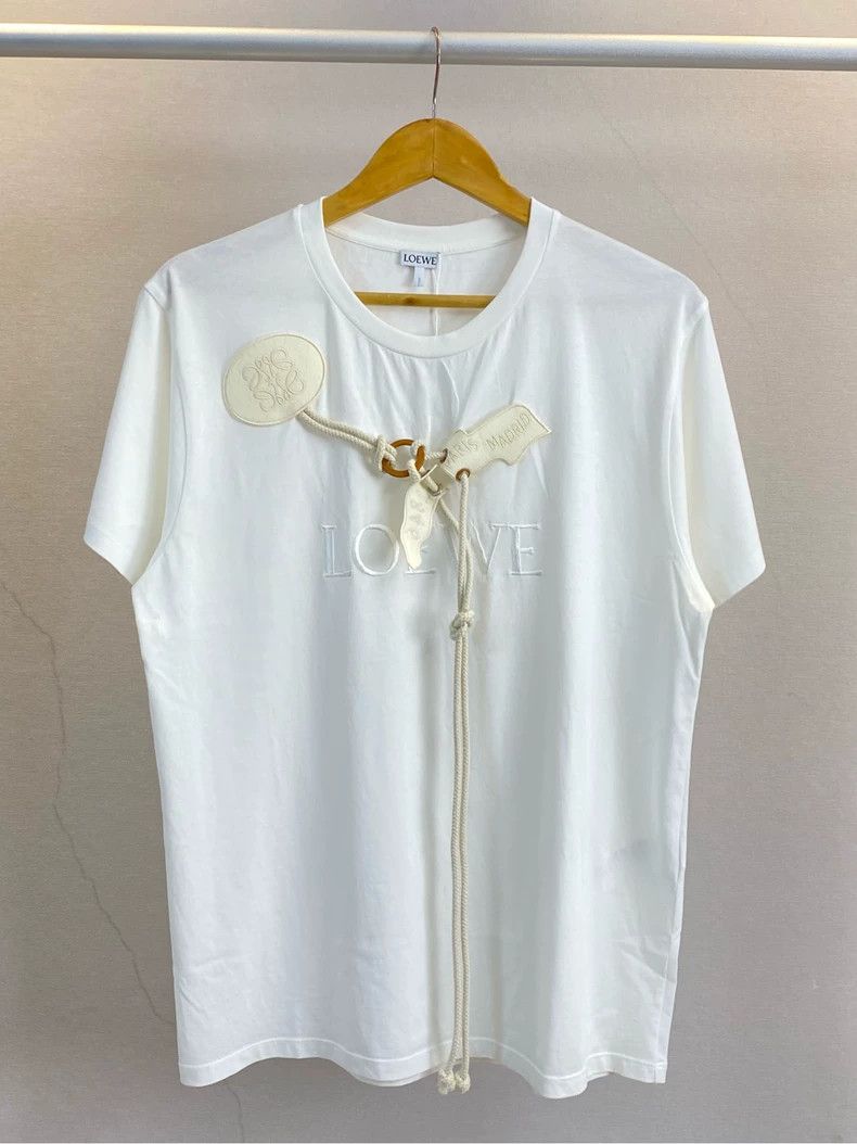 Loewe LOEWE Embroidered hemp rope logo short sleeve Size M / US 6-8 / IT 42-44 - 1 Thumbnail