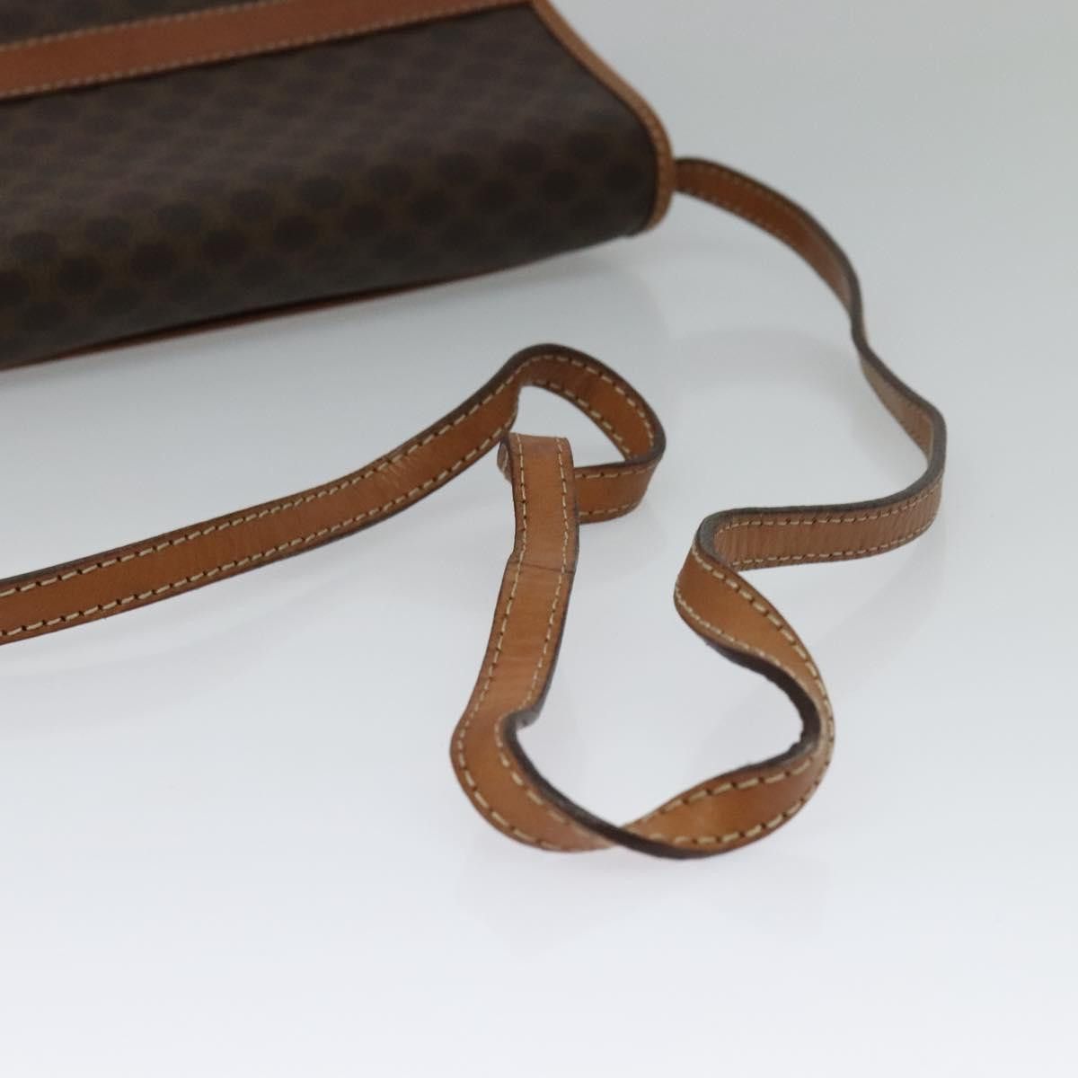 Celine CELINE Macadam Canvas Shoulder Bag Pvc Leather Brown Gold Size ONE SIZE - 7 Thumbnail