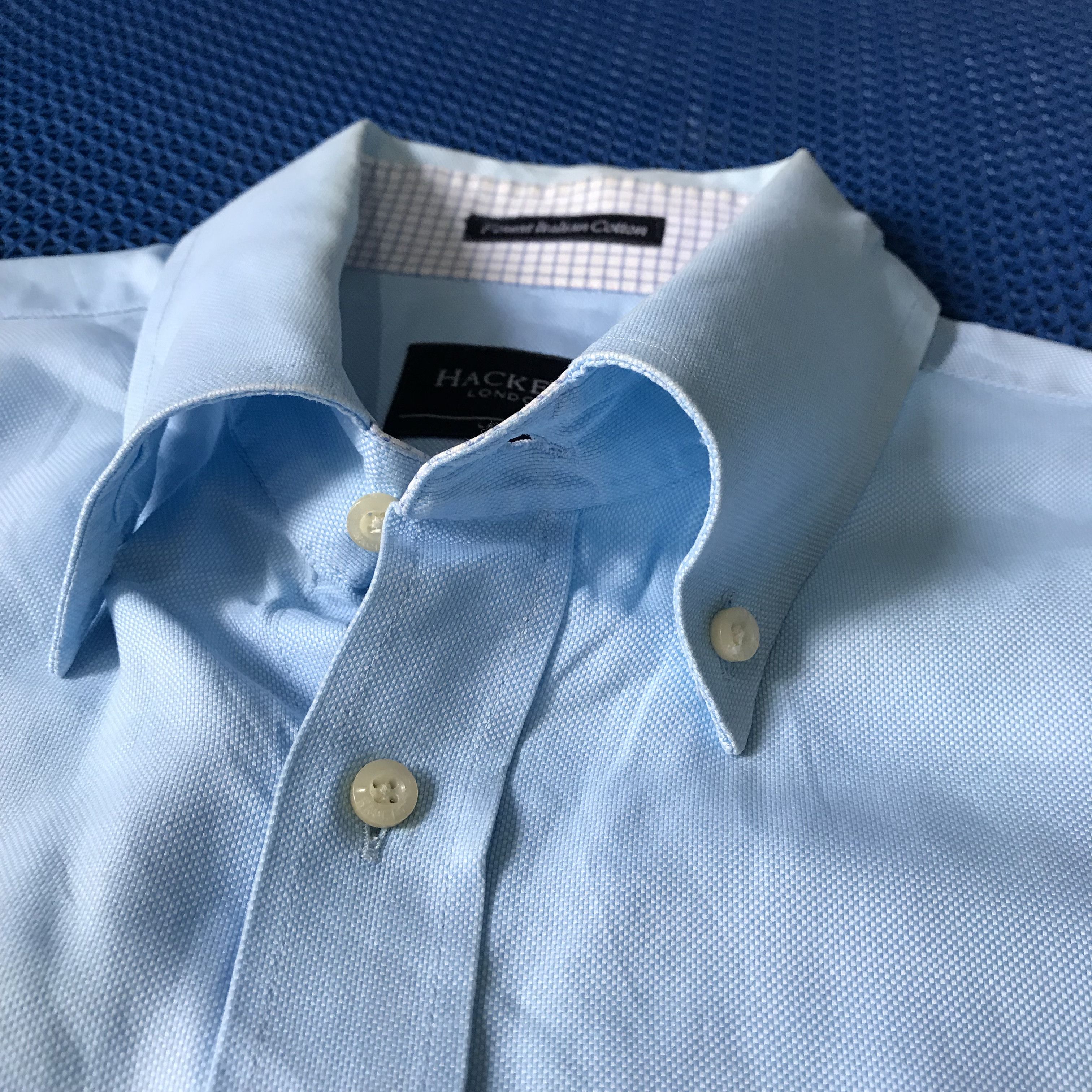 Hackett Vintage Hackett London Blue shirt Button down long sleeves Size US L / EU 52-54 / 3 - 3 Thumbnail