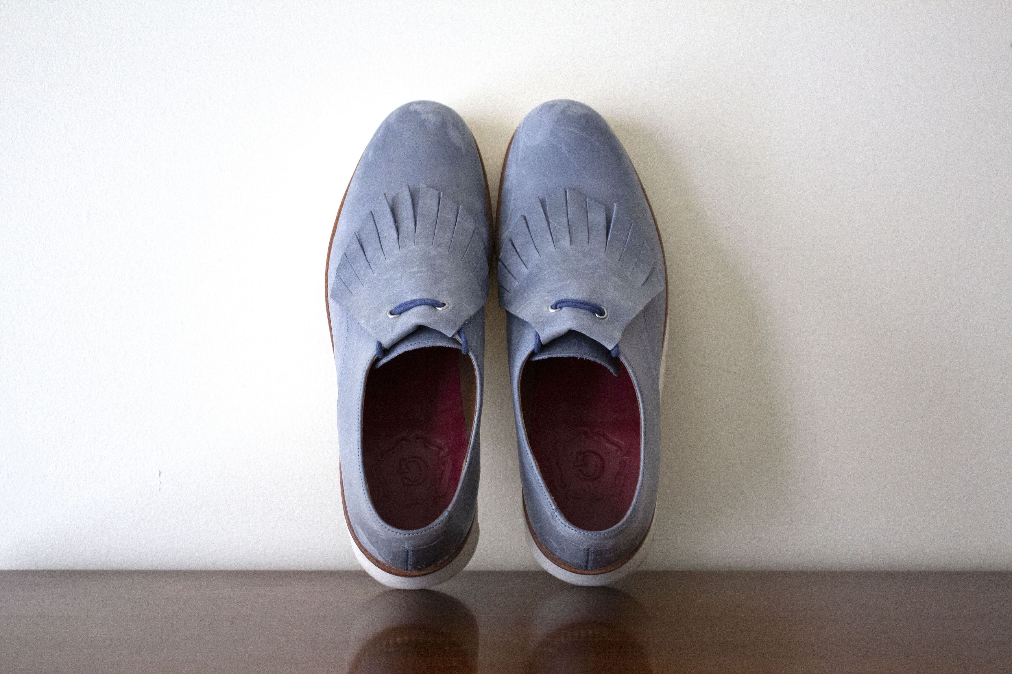 Grenson Grenson Light Blue Tassel Platform Loafer Size US 10 / IT 40 - 11 Thumbnail