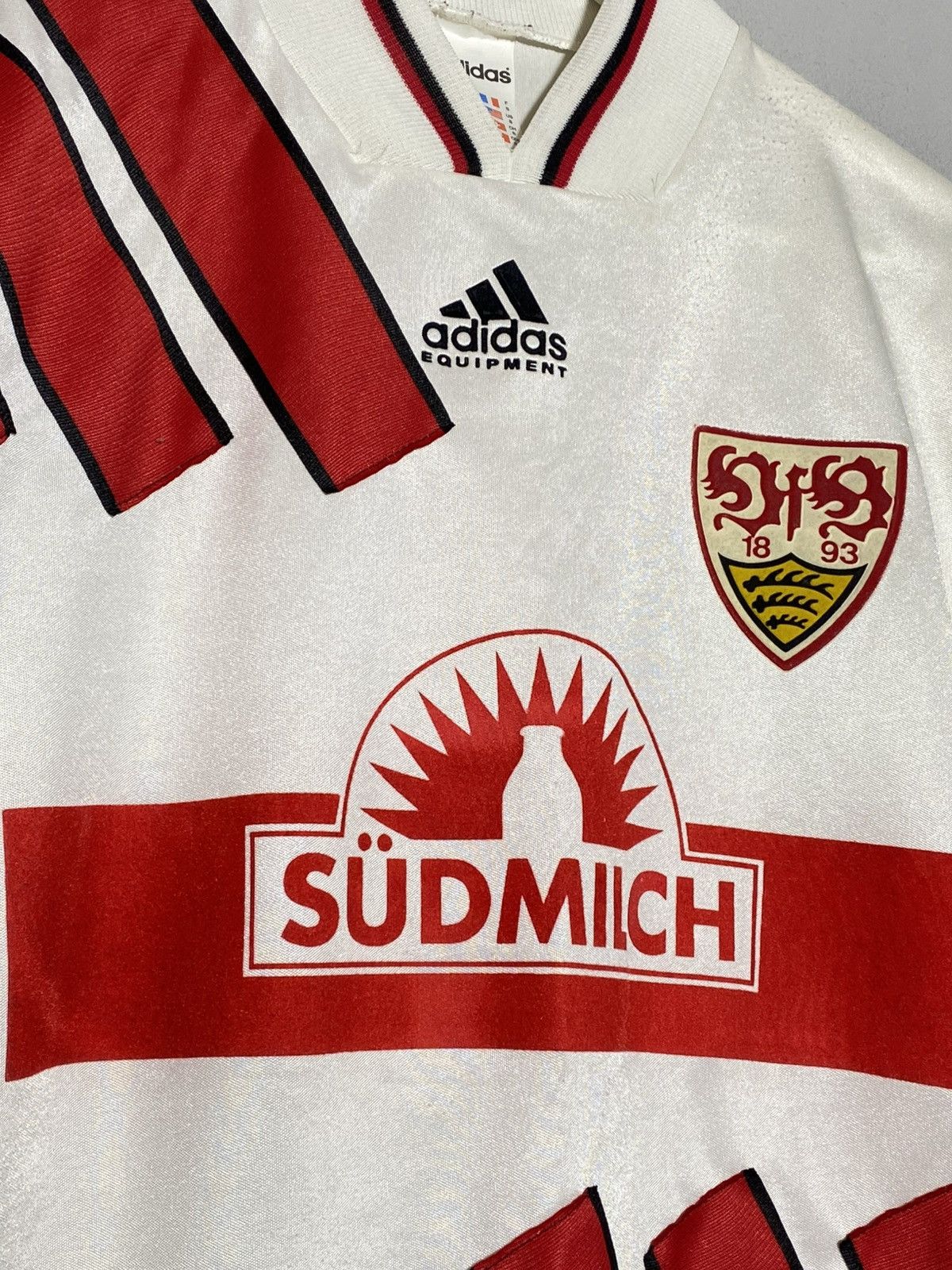 Adidas Vintage Adidas VfB Stuttgart 1994/95 Home Jersey #10 Balakov Size US S / EU 44-46 / 1 - 4 Thumbnail