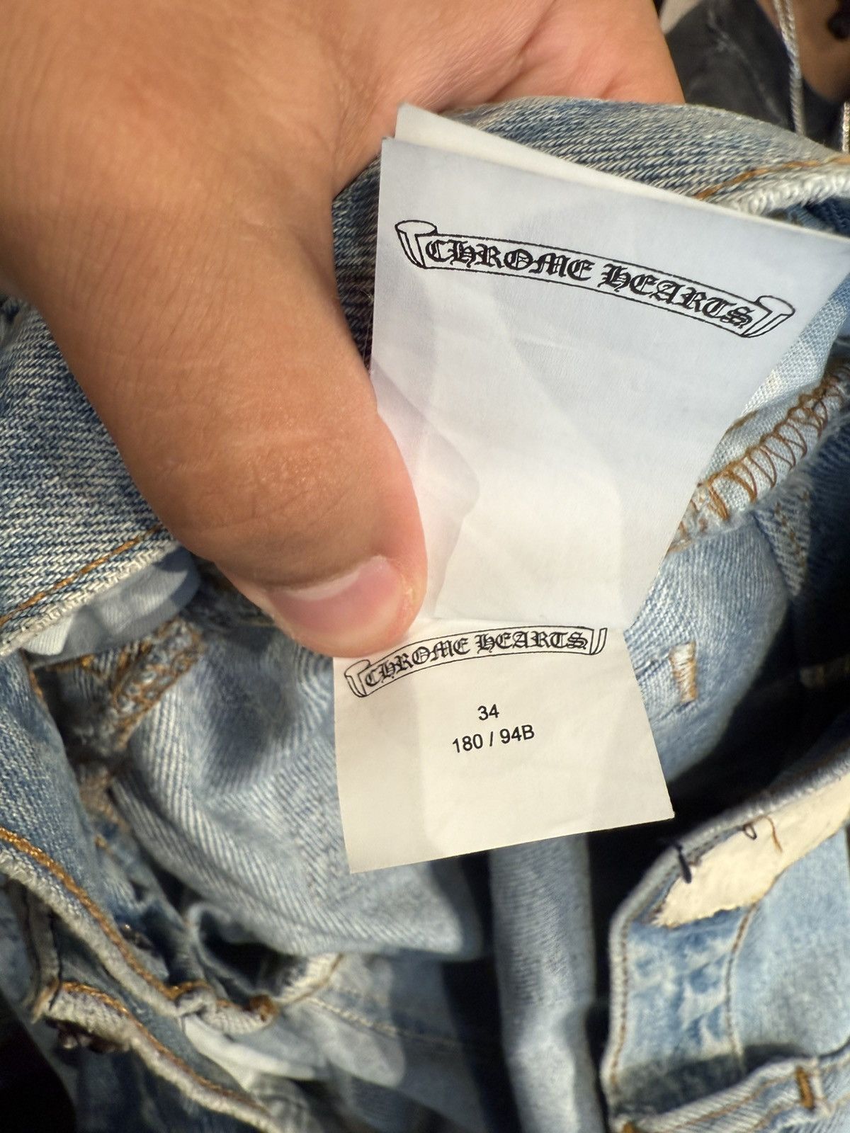 Chrome Hearts Chrome Hearts Purple Cross Patch Blue Jeans Levi’s Denim Size US 34 / EU 50 - 11 Thumbnail