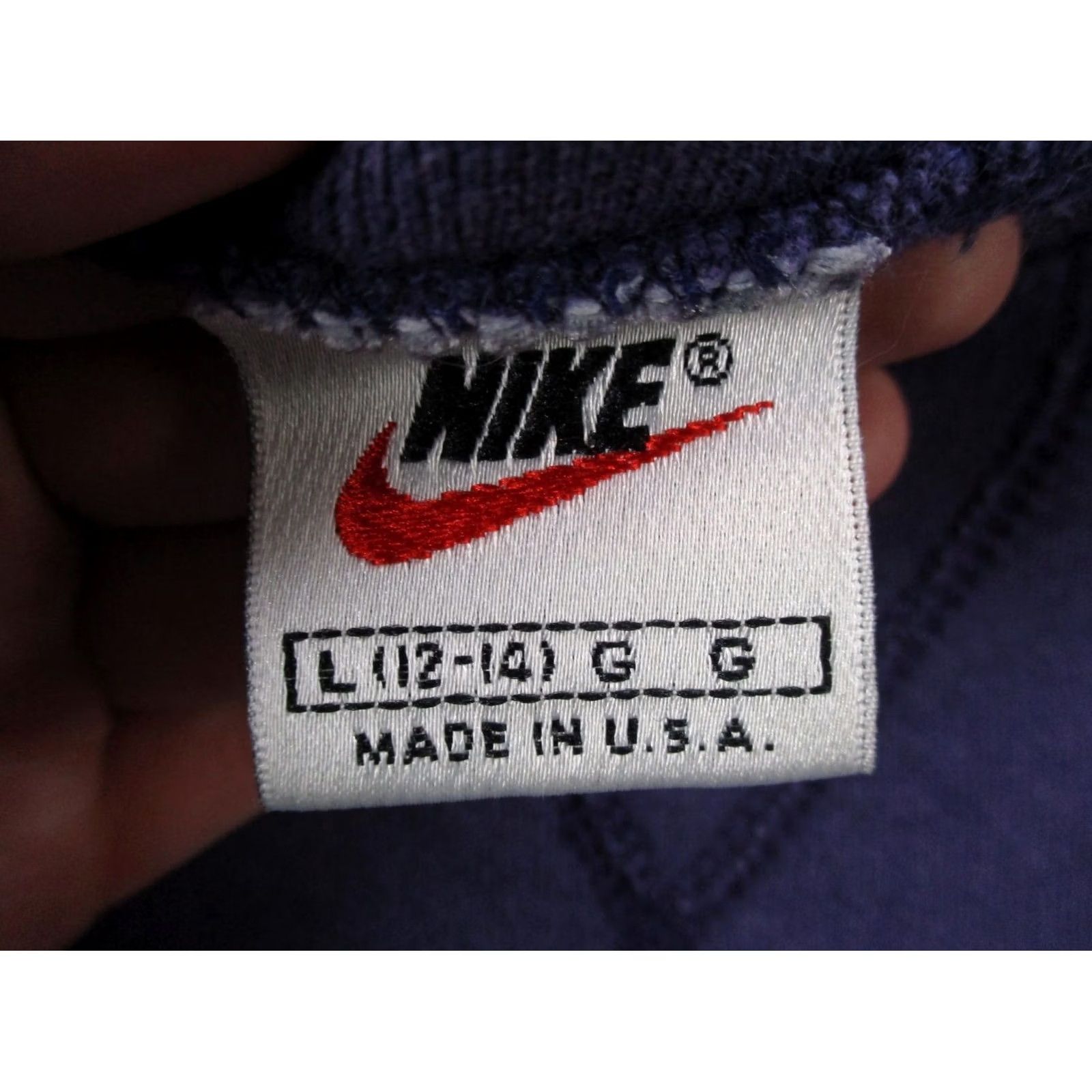 Nike Nike Sweatshirt Womens L Purple Swoosh Logo Pullover Vintage 90s Knit Crew Neck Cotton Polyester USA Made Athletic Regular Reviews-Ready Boys? Size L / US 10 / IT 46 - 6 Thumbnail
