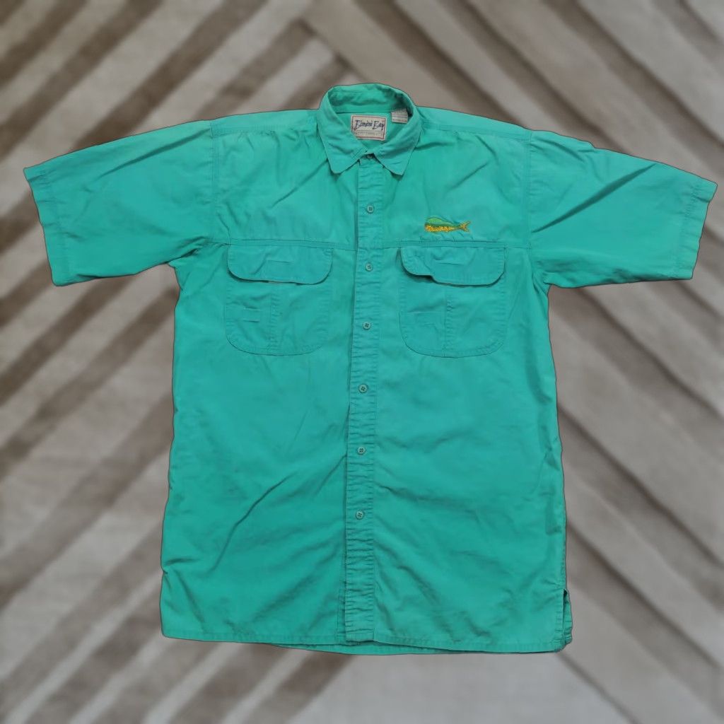 Polo Ralph Lauren VINTAGE Polo Ralph Lauren Blaire Shirt Mens M Green Blue Teal Button-Down Short Sleeve Size US M / EU 48-50 / 2 - 1 Thumbnail
