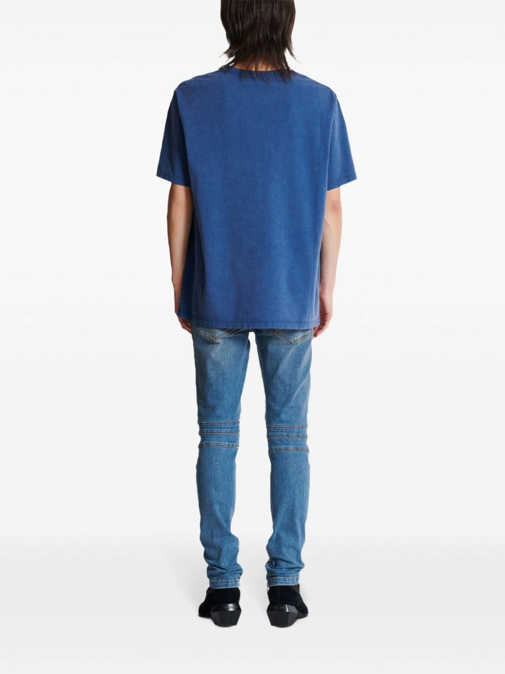 Balmain o1s1wg110925 Logo Print T-Shirt in Blue Size US XL / EU 56 / 4 - 4 Thumbnail