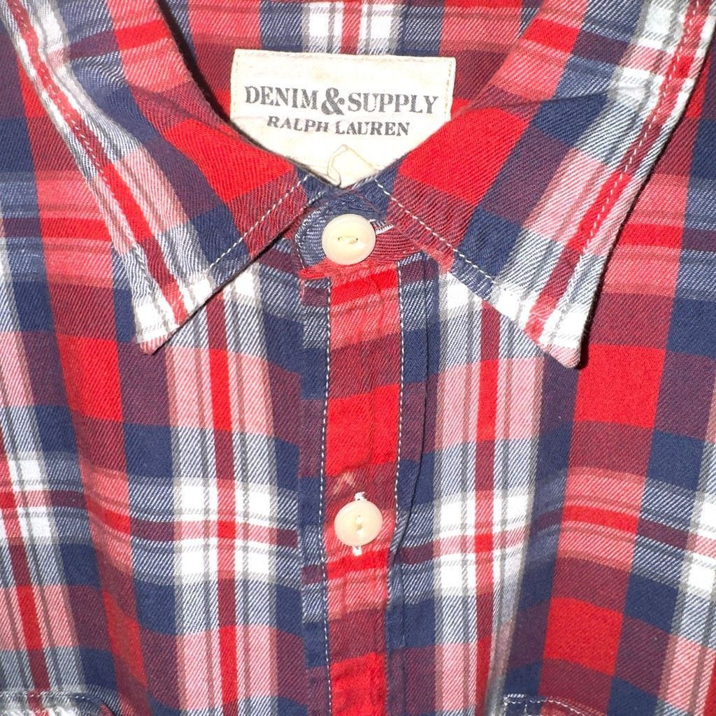 Polo Ralph Lauren Red White & Blue Polo Ralph Lauren Denim Supply Flannel Shir Size US L / EU 52-54 / 3 - 3 Thumbnail