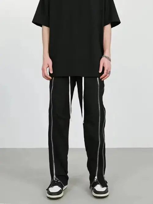 Jean multi zipper flared sports utility pants Size US 32 / EU 48 - 3 Thumbnail