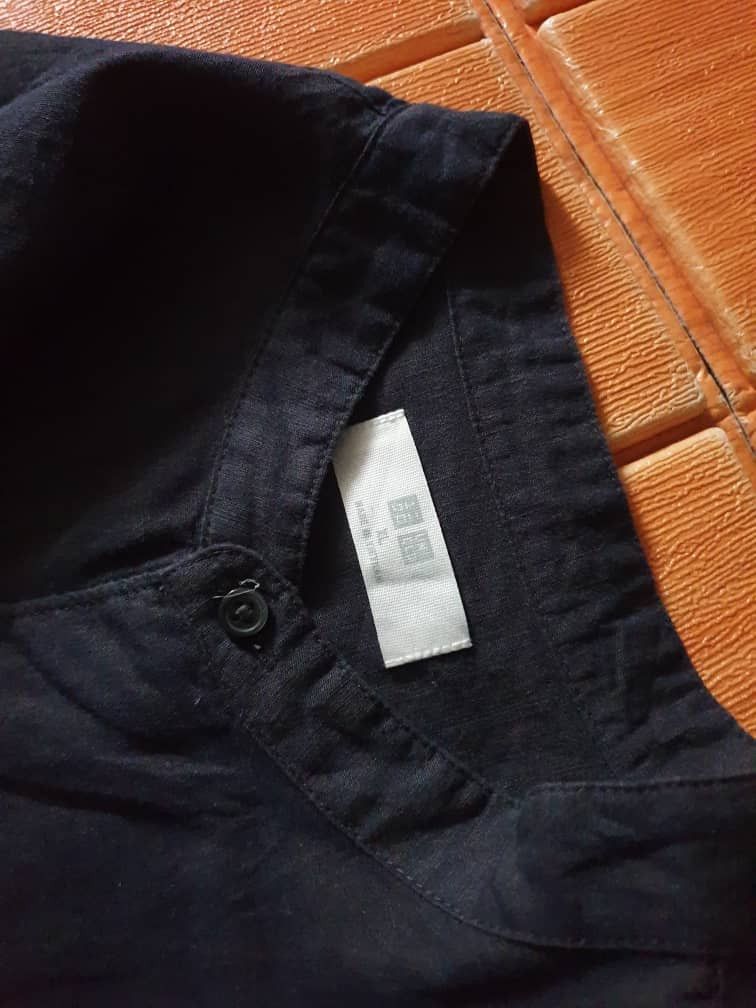 Japanese Brand Uniqlo mandarin collar blue shirt Size US XL / EU 56 / 4 - 2 Thumbnail