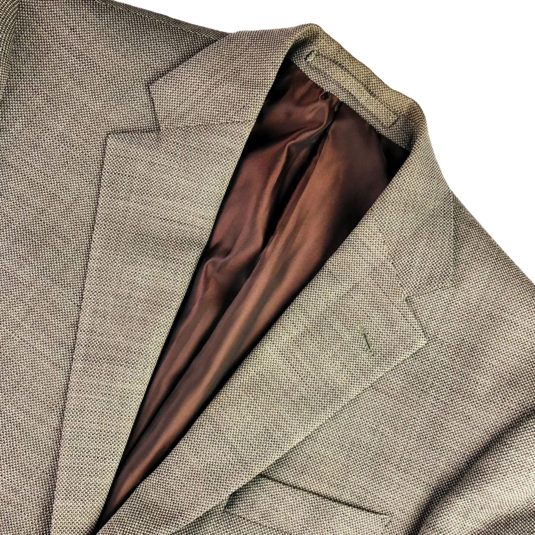 Tailorbyrd TAILORBYRD Men’s Blazer Jacket Brown 2-Button Wool Beige/Tan Size 40 Short Mens Jacket Blazer Notch Lapel 2-Button Front Early 2000s style 40 Mens Size 40R - 2 Thumbnail