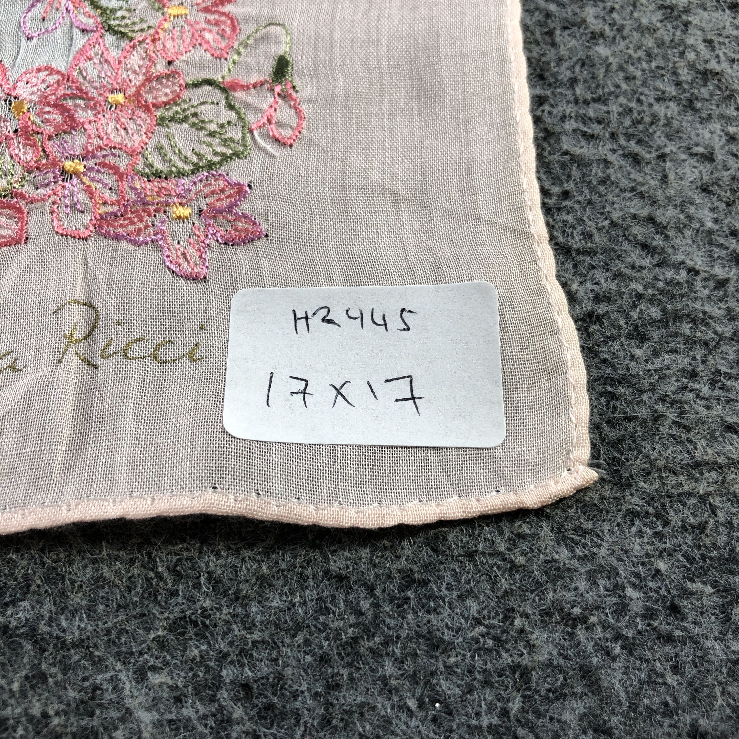 Nina Ricci Nina Ricci Floral Handkerchief Neckerchief Bandana H2445 Size ONE SIZE - 6 Thumbnail