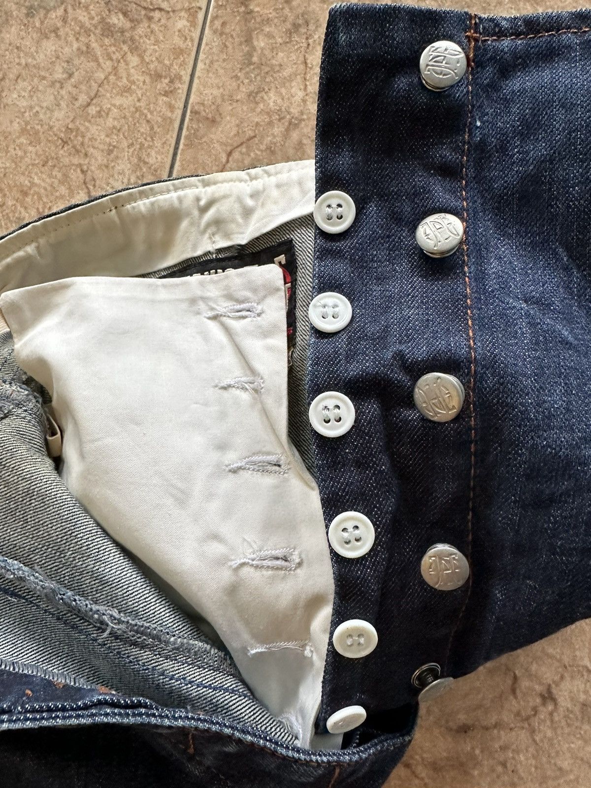 Jean Paul Gaultier JPG high waisted bondage jeans Size 24" / US 00 / IT 34 - 16 Thumbnail