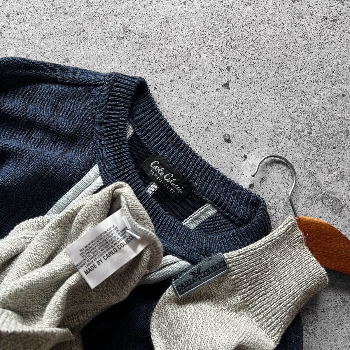 Carlo Colucci × Vintage Carlo Colucci Mens Vintage 90s Knit Long Sleeve Sweater Y2K Size US L / EU 52-54 / 3 - 5 Thumbnail