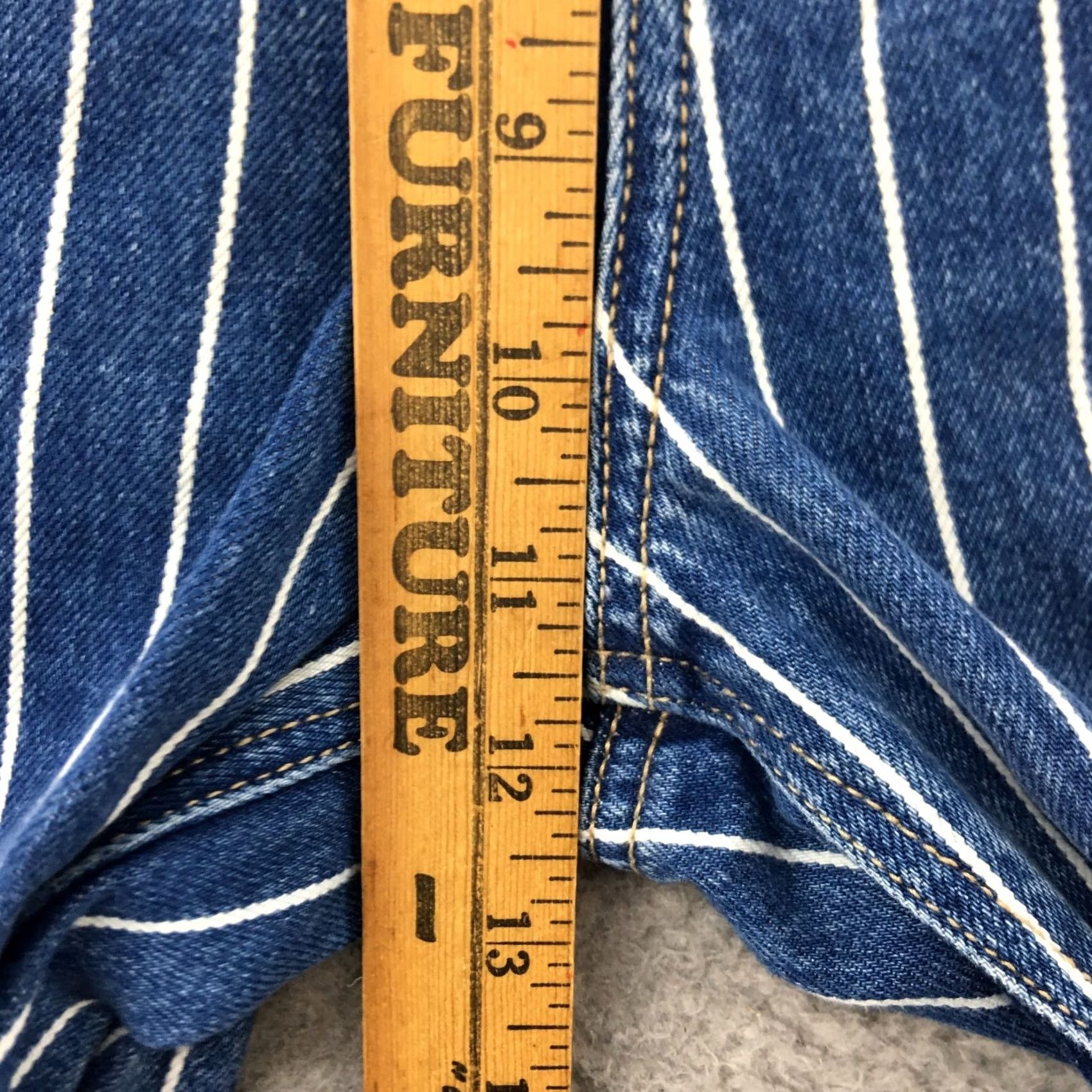 American Eagle Outfitters American Eagle Outfitters Mom Jeans Womens 6 Denim Striped High Rise Zip Fly Casual Blue Denim Size 28" / US 6 / IT 42 - 7 Thumbnail