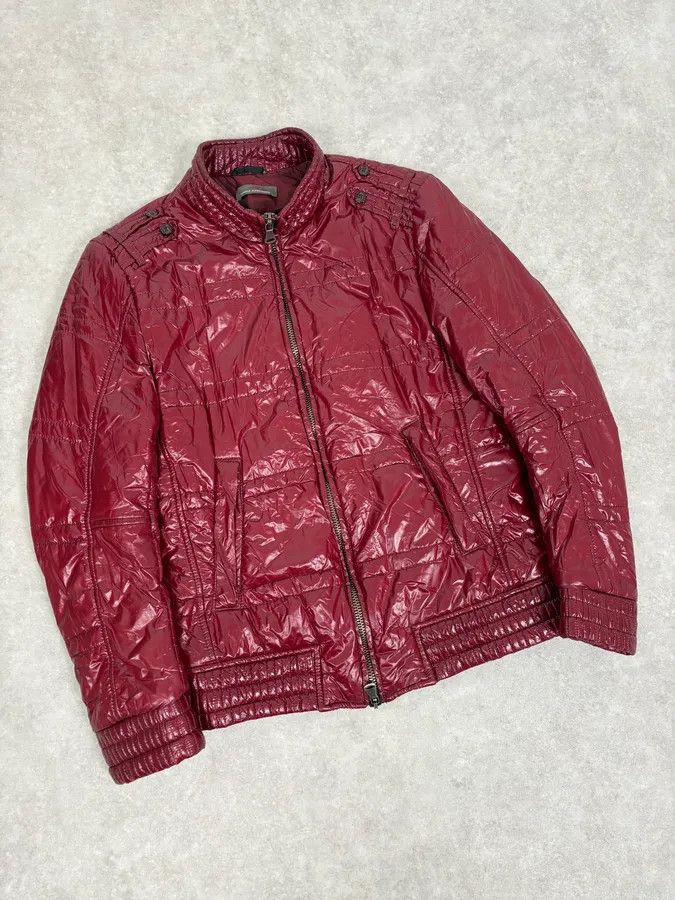 Daniele Alessandrini 2000s Daniele Alessandrini Bordeaux Patent British Puffer Jacket Size US S / EU 44-46 / 1 - 4 Thumbnail