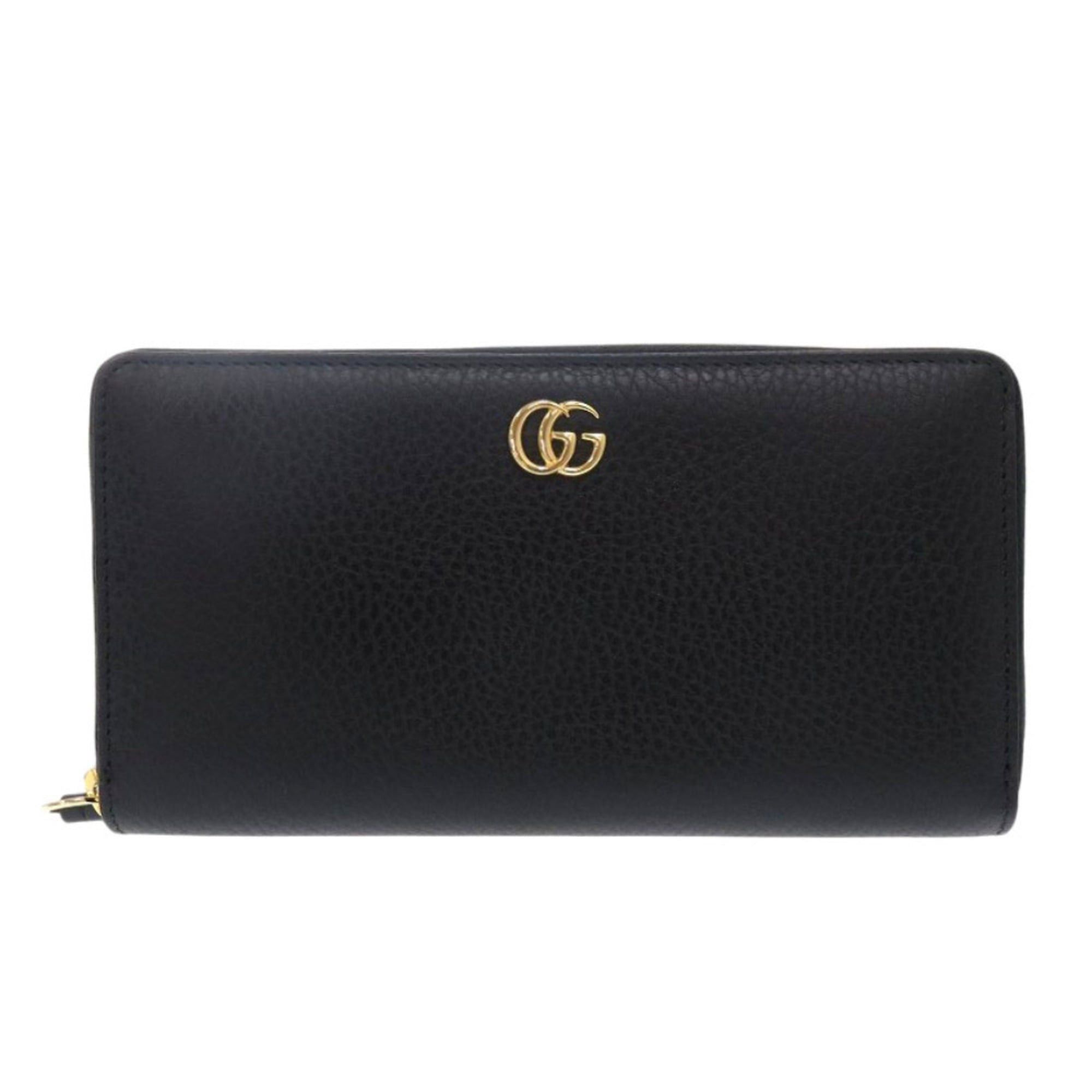 Gucci Like new Gucci GG Marmont zip-around wallet 456117 in black leather. 1001 GUCCI Size ONE SIZE - 1 Thumbnail