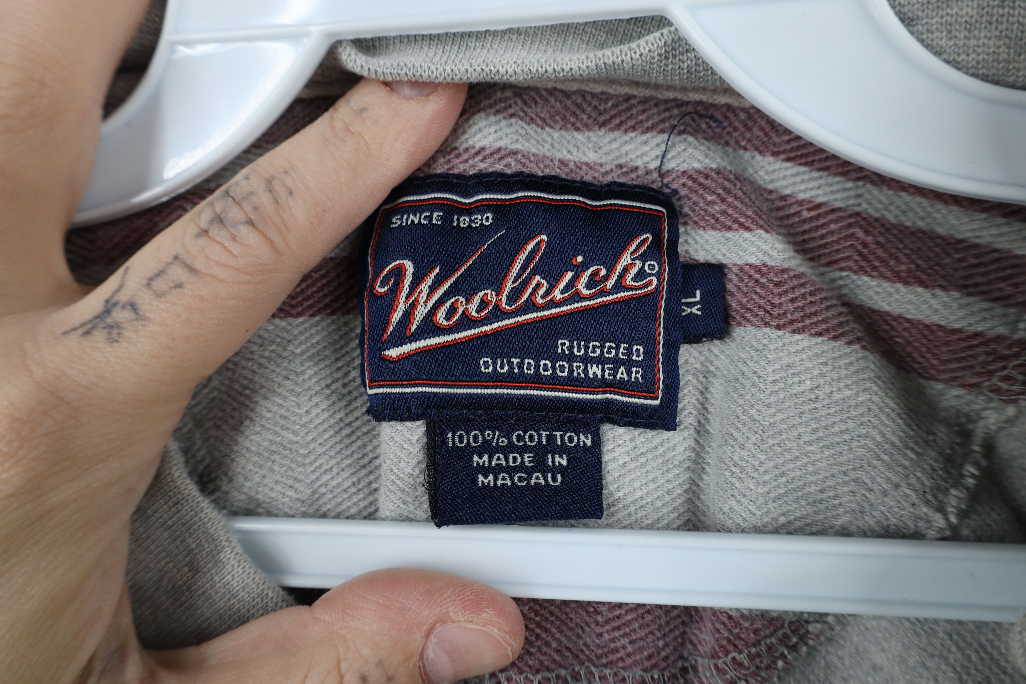Vintage × Woolrich Woolen Mills Vintage 90s Woolrich Heavyweight Long Sleeve Henley T-Shirt Size US XL / EU 56 / 4 - 7 Thumbnail