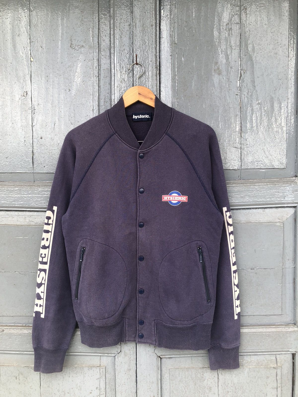 Hysteric Glamour Hysteric Glamour Faded Blue Varsity Jacket Size US M / EU 48-50 / 2 - 1 Thumbnail