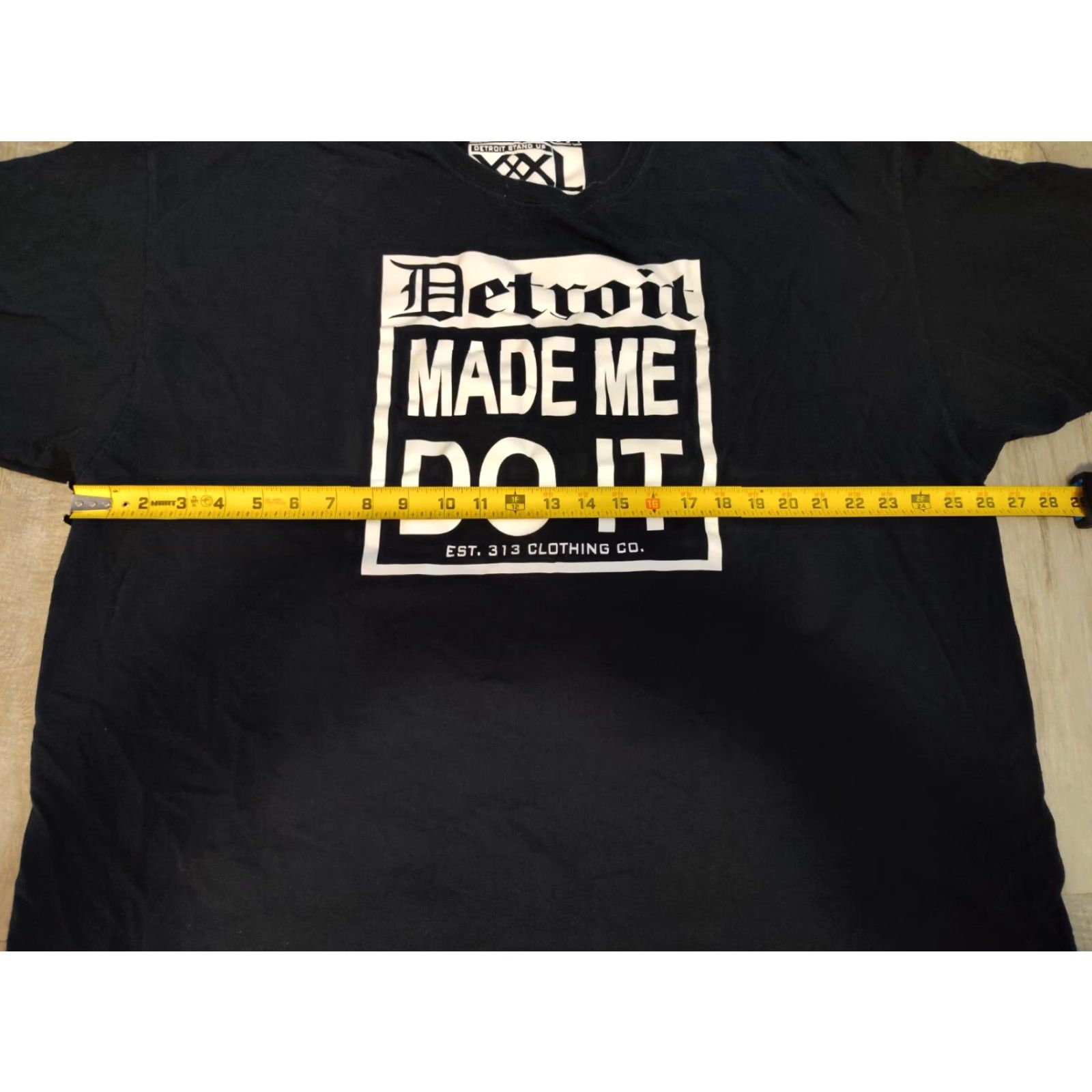CO VINTAGE? No. Detroit Made Me Do It 313 Clothing Co Black Tee Shirt Custom Design 3XL XXXL Shirt Mens Graphic Print Detroit 313 Size US XXL / EU 58 / 5 - 7 Thumbnail