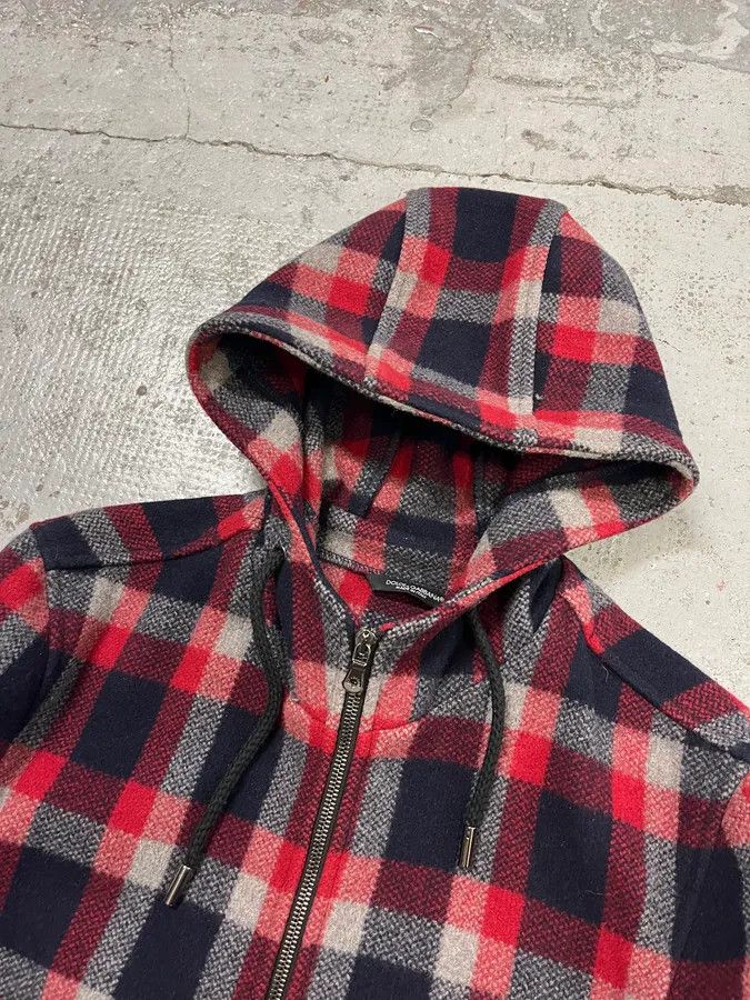 Dolce & Gabbana 2000s Dolce & Gabbana Red & Blue Tartan Hooded Jacket Size US S / EU 44-46 / 1 - 5 Thumbnail