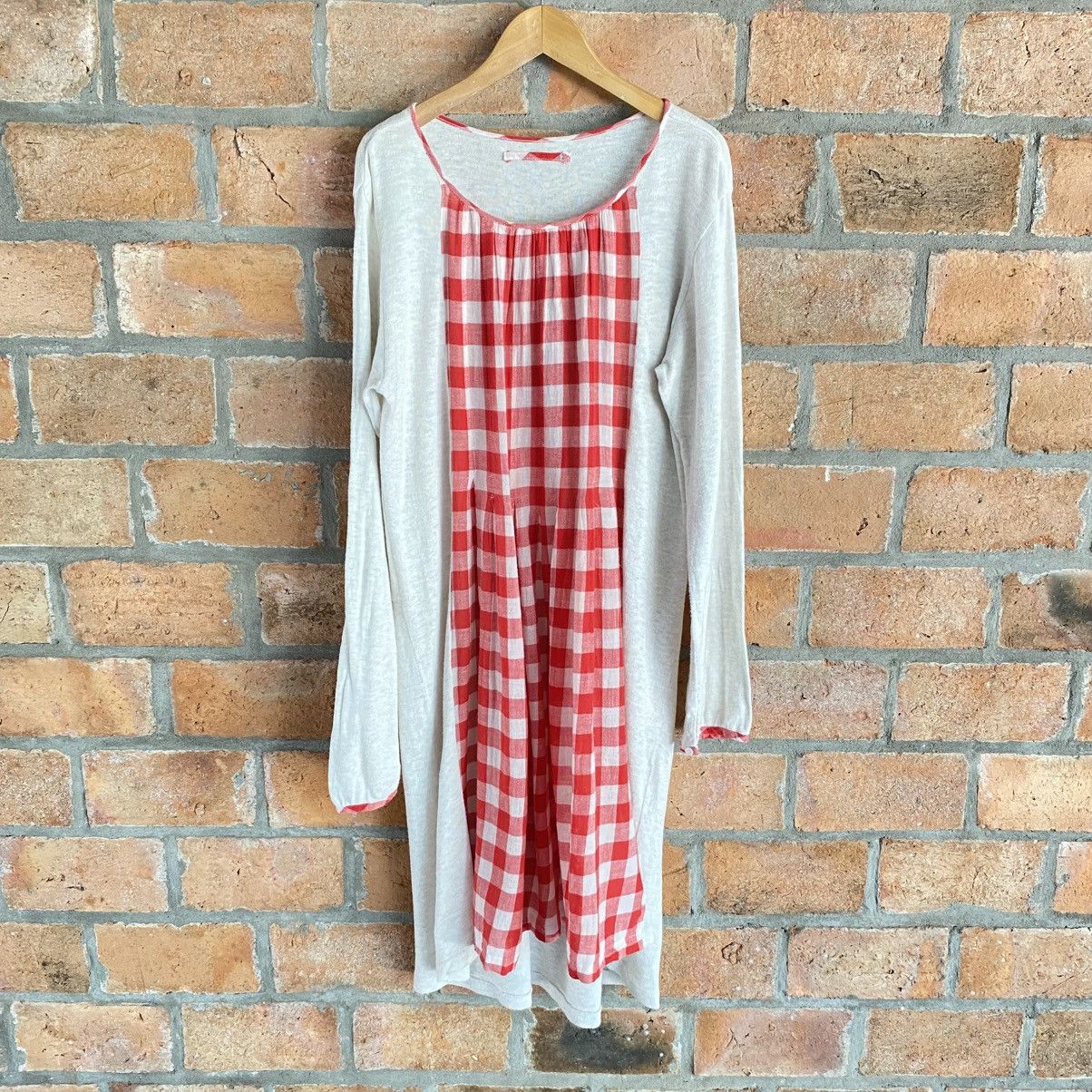 45rpm Red Gingham Panel Long-Sleeve Dress Size XS / US 0-2 / IT 36-38 - 10 Thumbnail