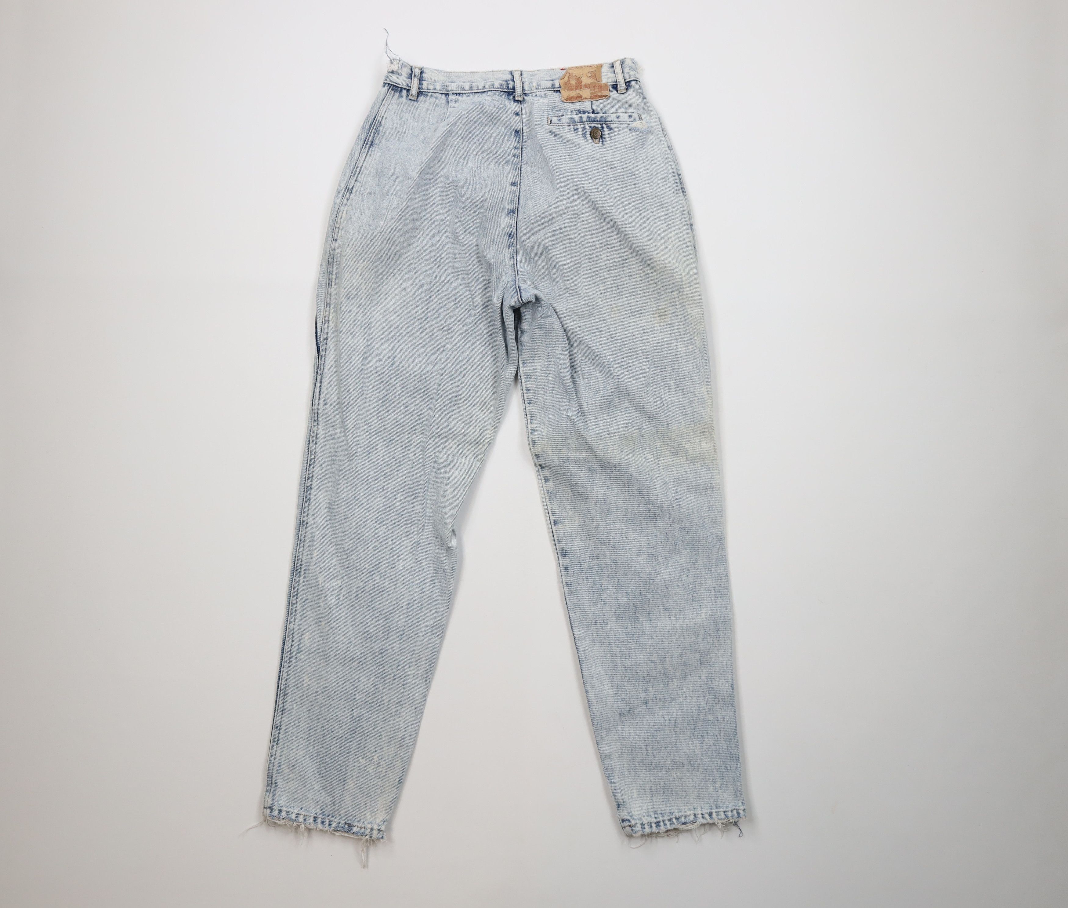 Vintage Vintage 90s Streetwear Acid Wash Pleated Tapered Jeans Size 32" / US 10 / IT 46 - 12 Thumbnail