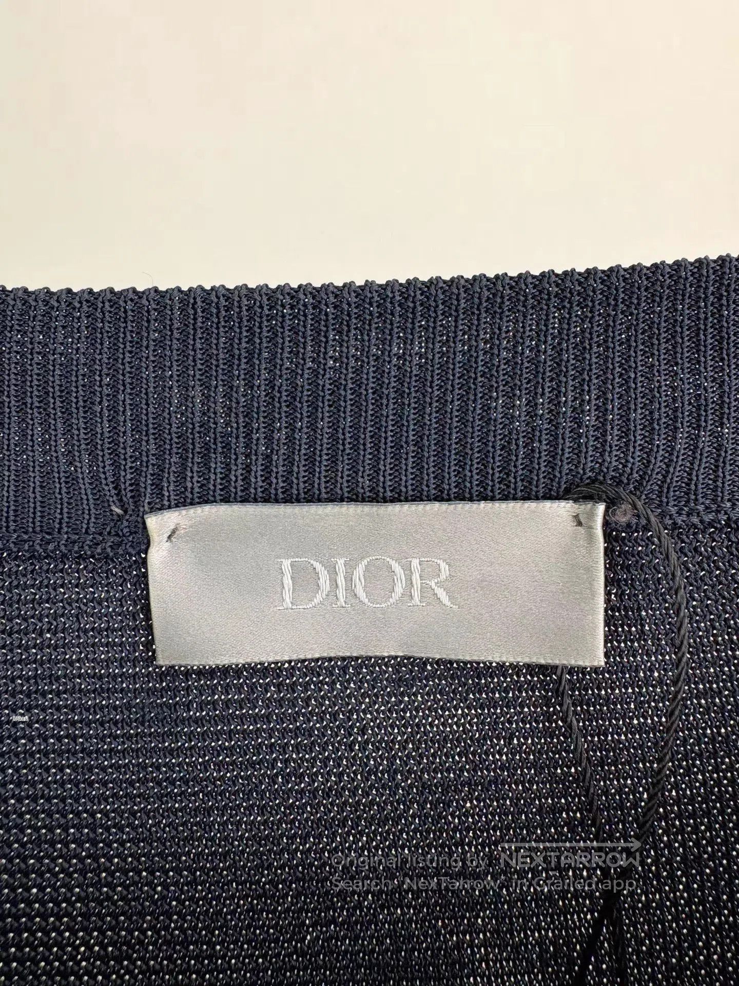 Dior Blue Short Sleeve Striped Knit Top XXL. Size US XXL / EU 58 / 5 - 4 Thumbnail