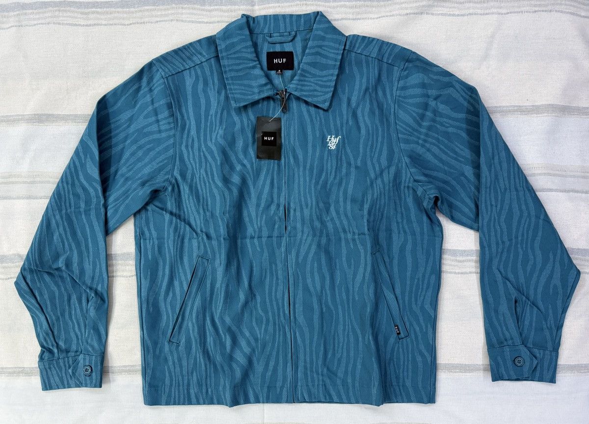 Huf HUF Jaquard Tiger Work Jacket Oil Blue Size US S / EU 44-46 / 1 - 1 Thumbnail