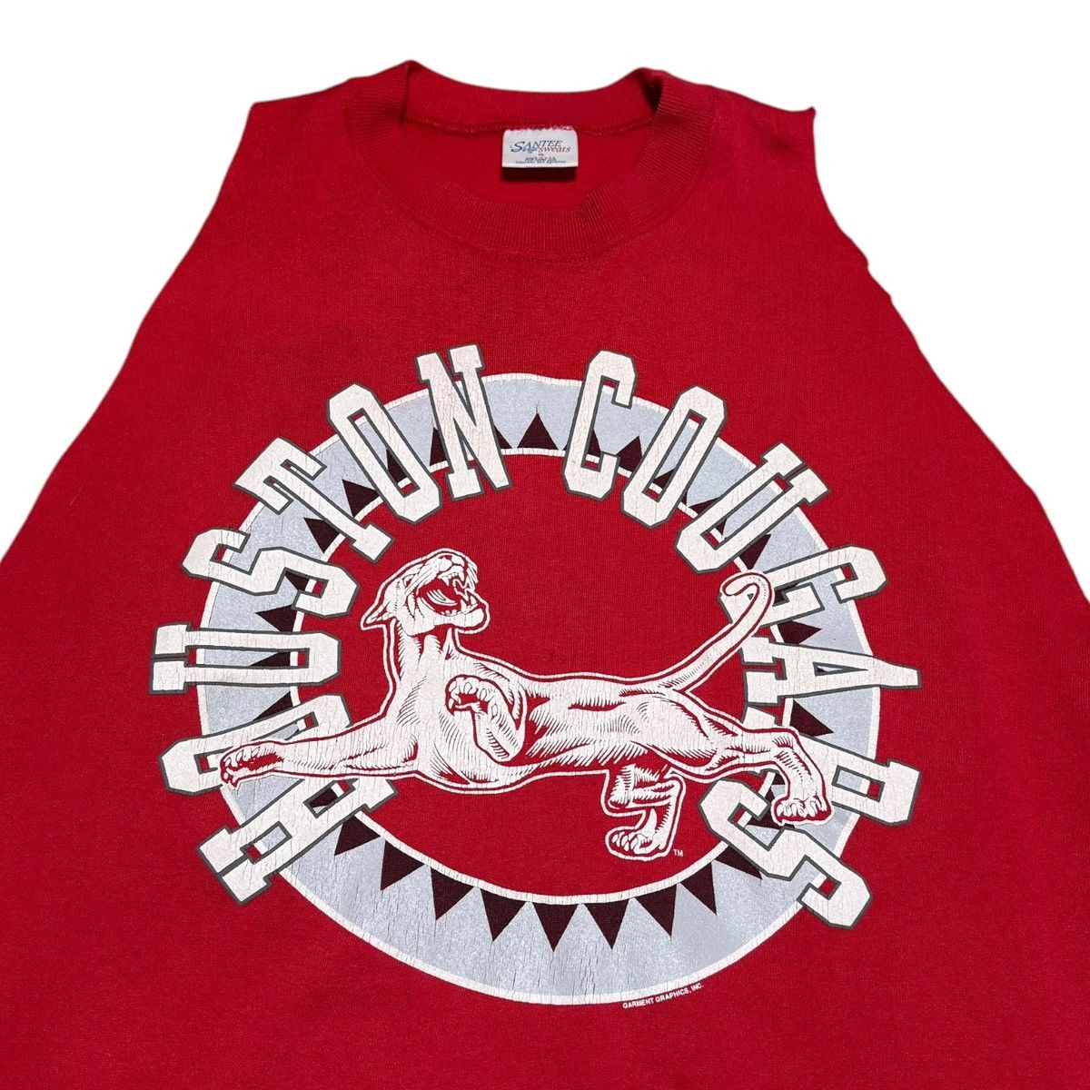 Vintage 80s University of Houston Cougars Sleeveless Sweatshirt XL Size US XL / EU 56 / 4 - 2 Thumbnail