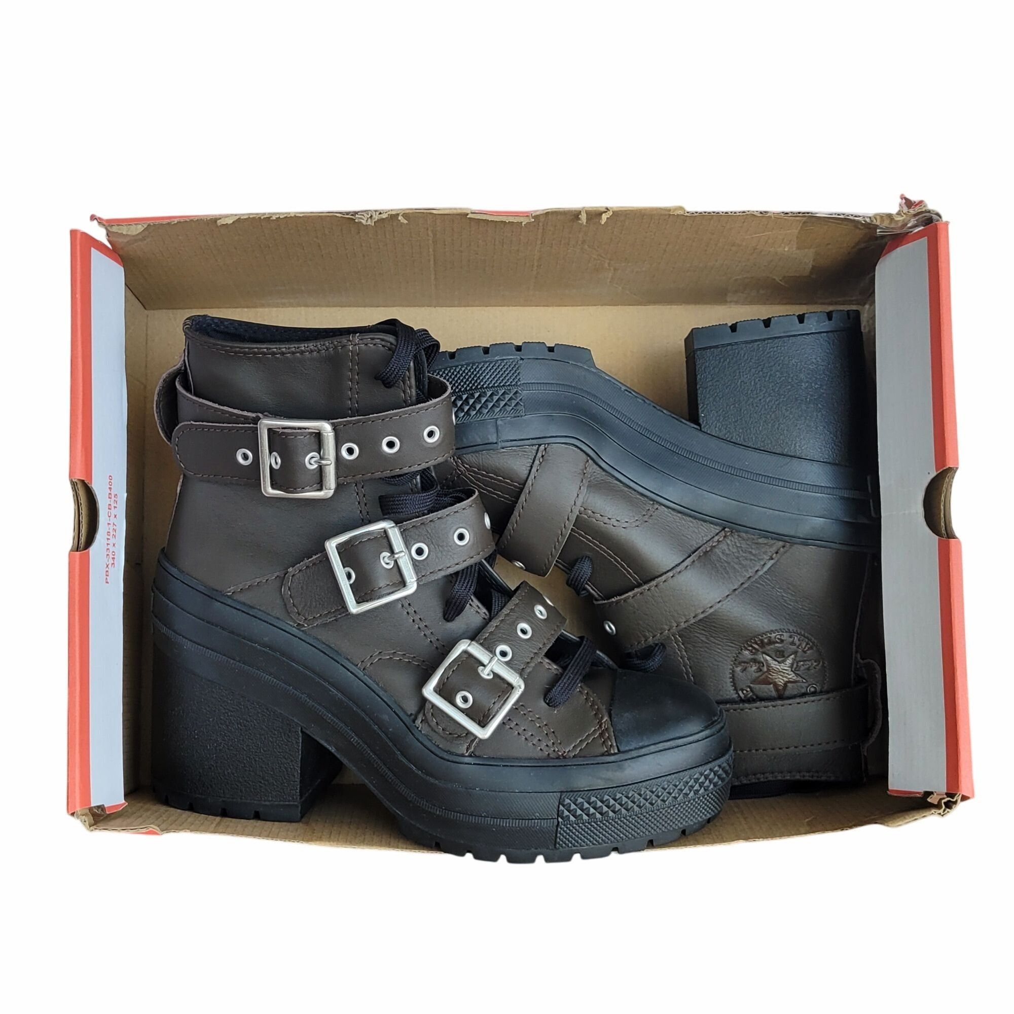 Converse ❤️Converse Chuck 70 De Luxe Heel Leather Buckles Womens Boot Size US 7 / IT 37 - 7 Thumbnail