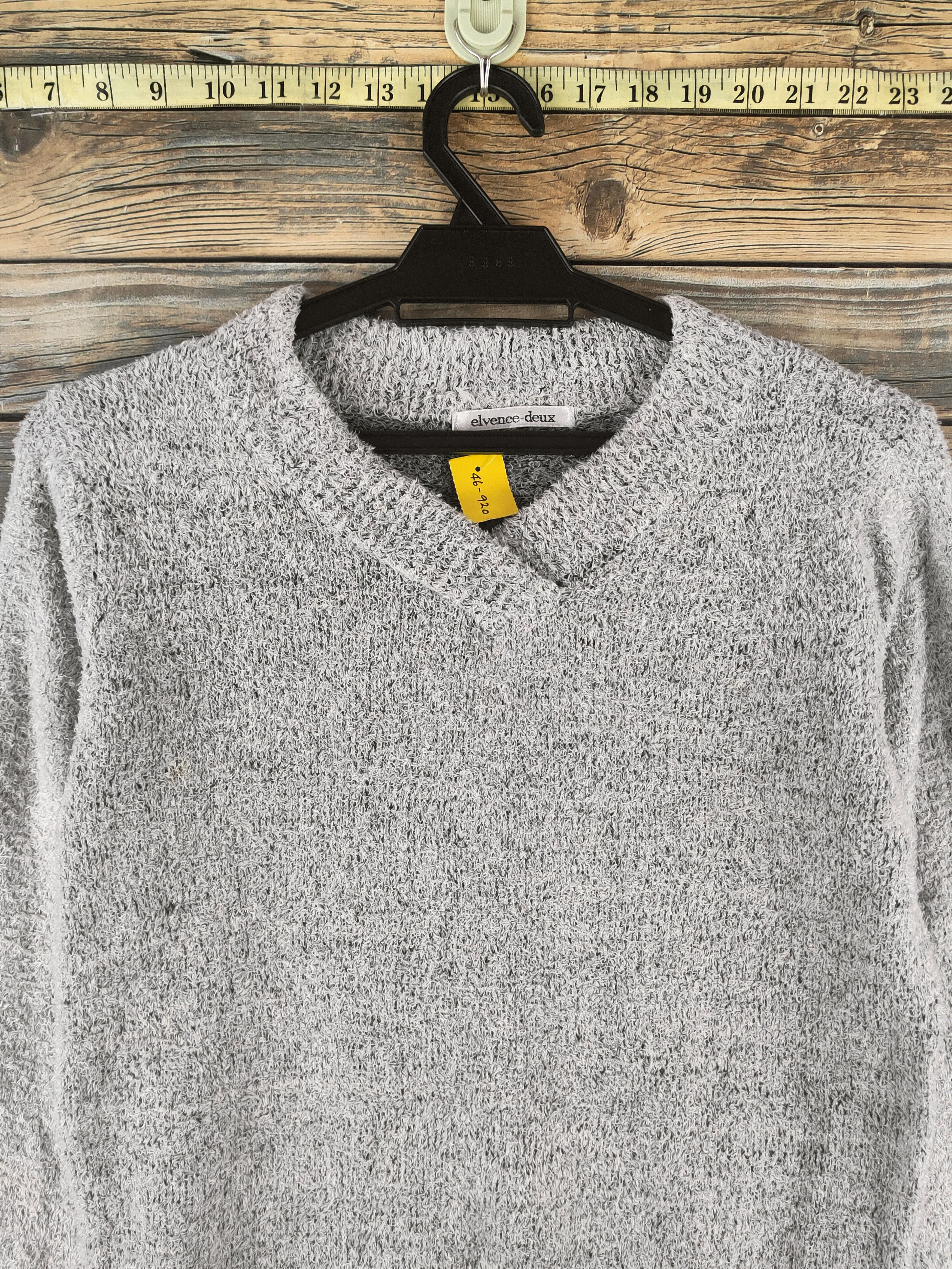 Japanese Brand DL Elvence-deux Gray Knitwear Sweatshirts #46-920 Size S / US 4 / IT 40 - 2 Thumbnail