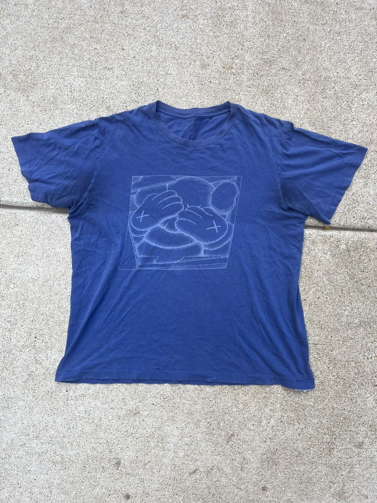 Kaws × Original Fake Shy Kaws Single Stitch Blue Tee Size US M / EU 48-50 / 2 - 1 Thumbnail