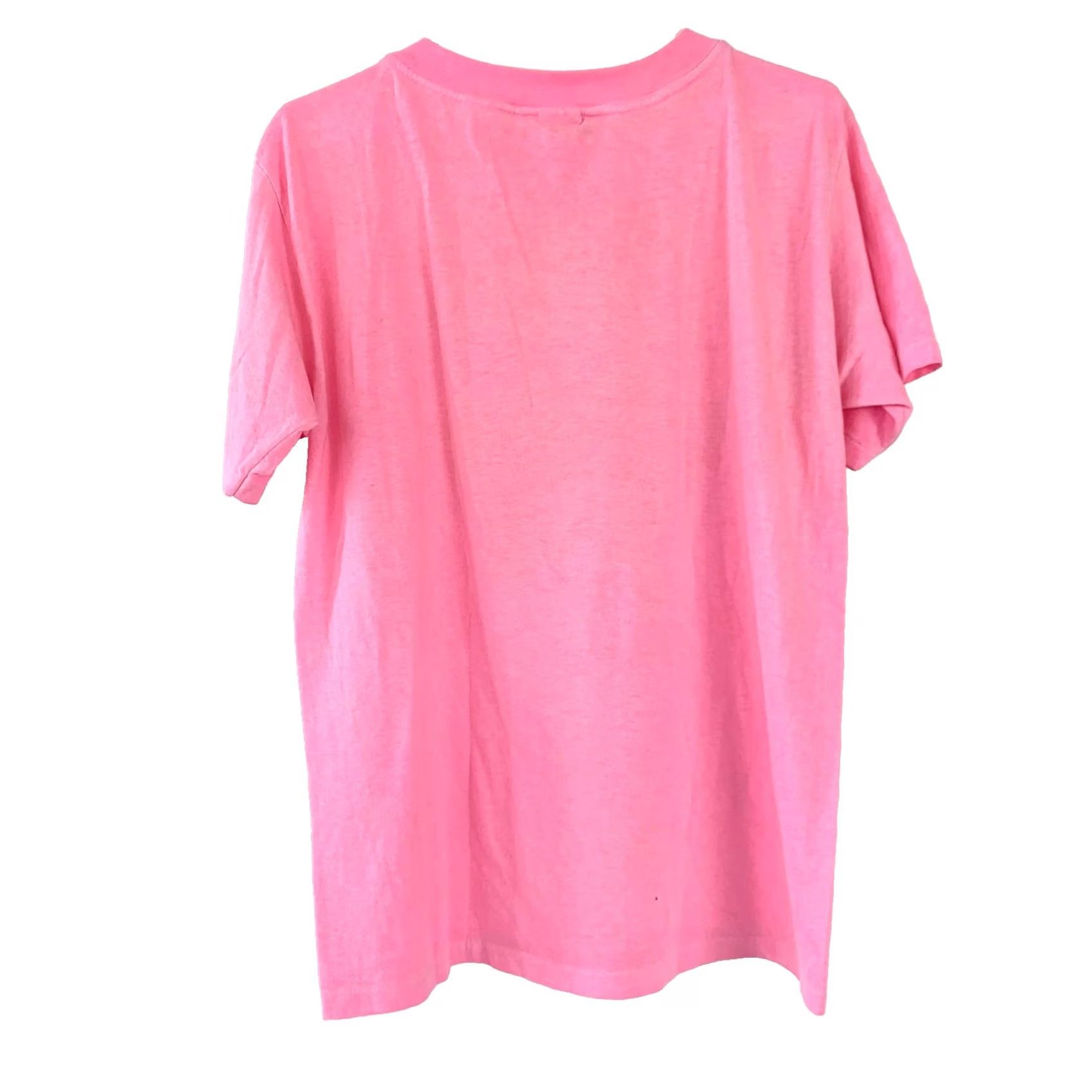 Pinko VINTAGE Schooner Bay Baseball/Volleyball Tee Shirt - Pink Graphic Print - Large - Unisex Adults Size US L / EU 52-54 / 3 - 6 Thumbnail