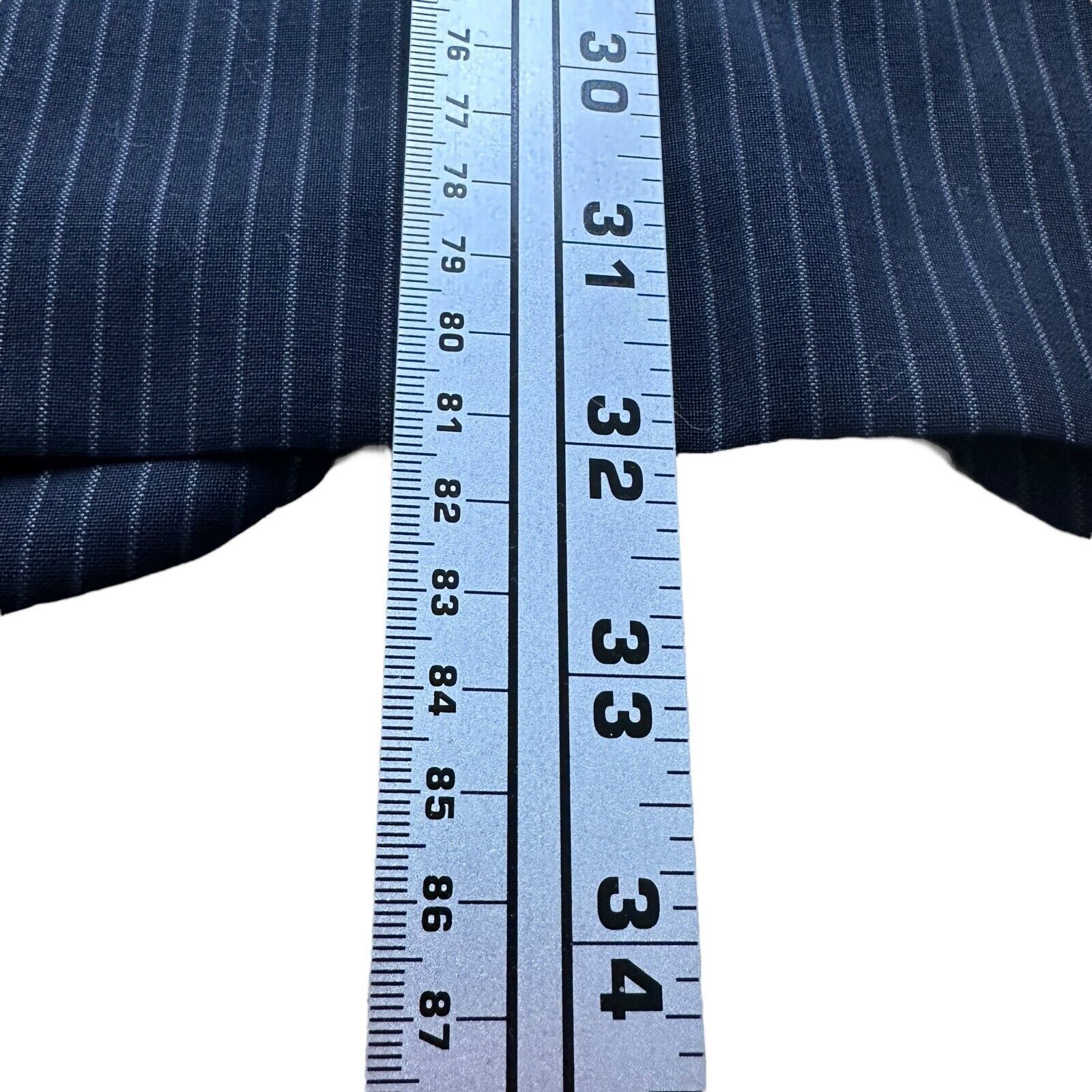 Burberry Burberry Blazer Jacket Men's 44L Navy Blue Pinstripe Lapel Size 44L - 10 Thumbnail
