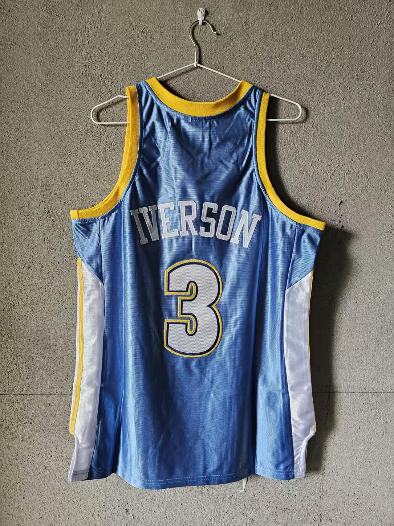 NBA Allen Iverson Jersey Denver Nuggets 3 Double Stitched Size US XL / EU 56 / 4 - 2 Thumbnail