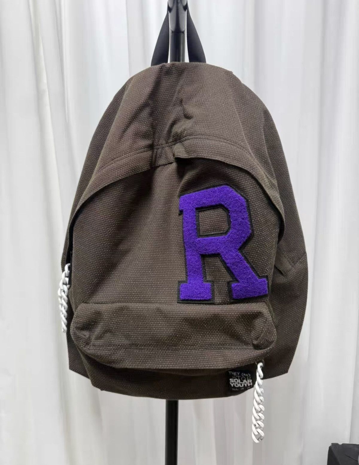 Raf Simons RAF SIMONS Flocked Chain-Strap Backpack Size ONE SIZE - 2 Thumbnail