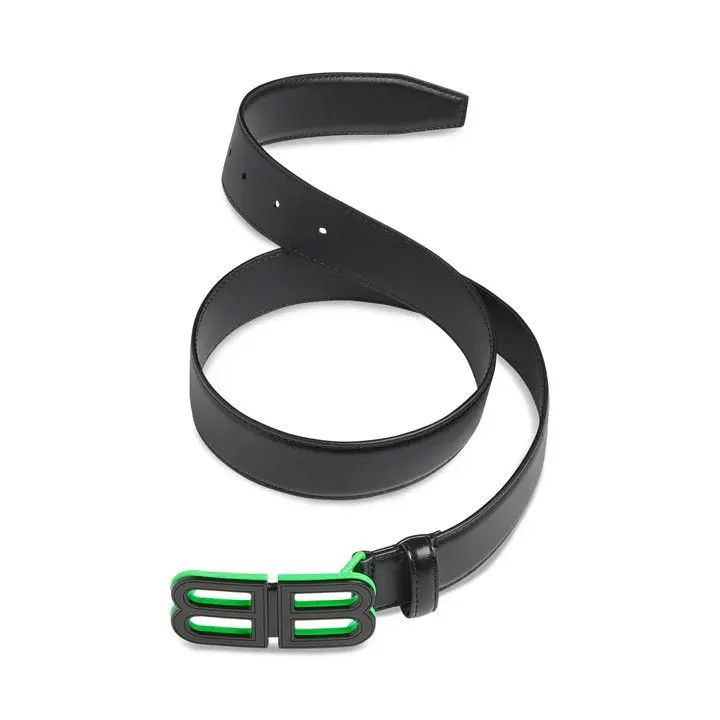 Balenciaga o1bcso1str0125 Size: 110 / BB Hourglass Large Belt in Black Size 42 - 2 Thumbnail