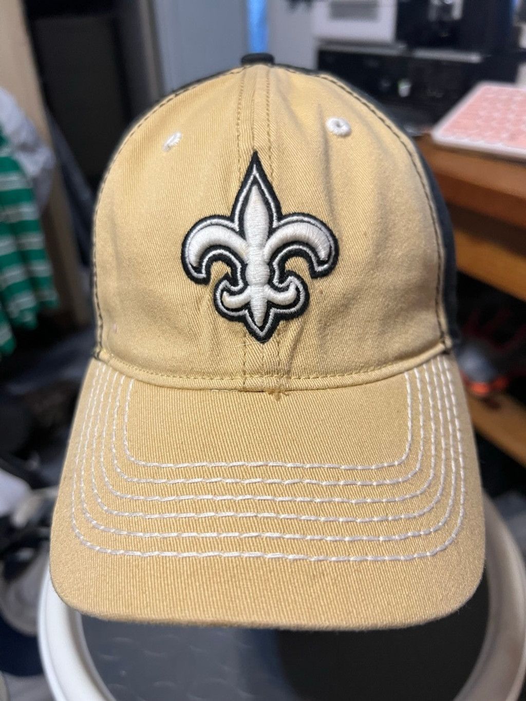 47 Brand Men's '47 Brand New Orleans Saints Tan Black Fitted Hat Size ONE SIZE - 1 Thumbnail