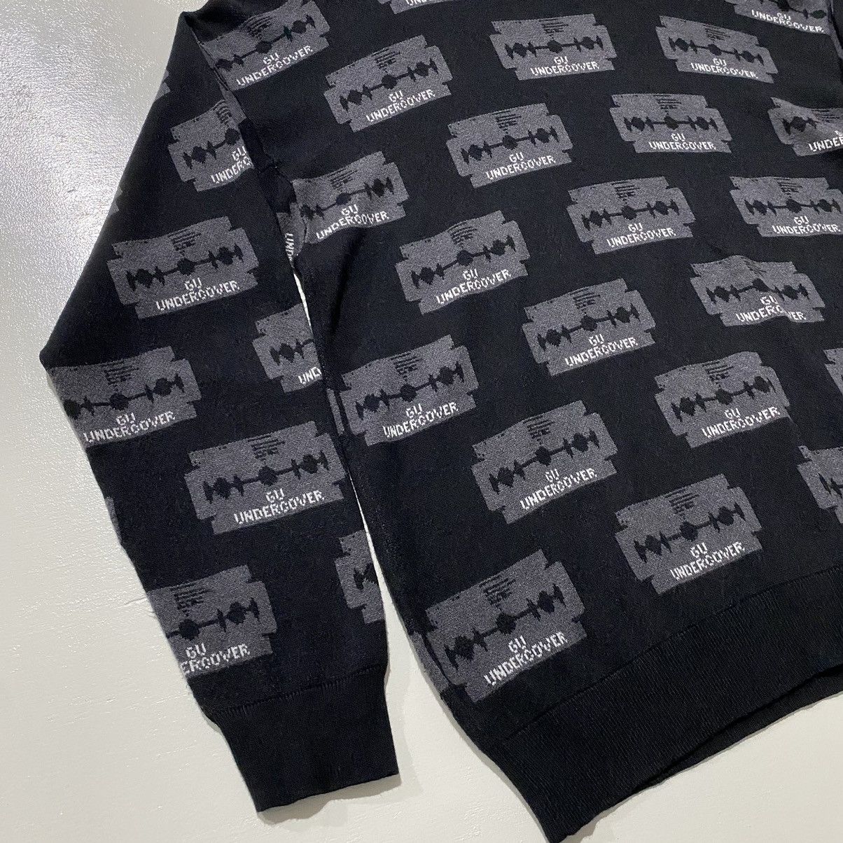 GU × Undercover 🧧RARE 🧧 Monogram print Razor blade Size US XL / EU 56 / 4 - 5 Thumbnail