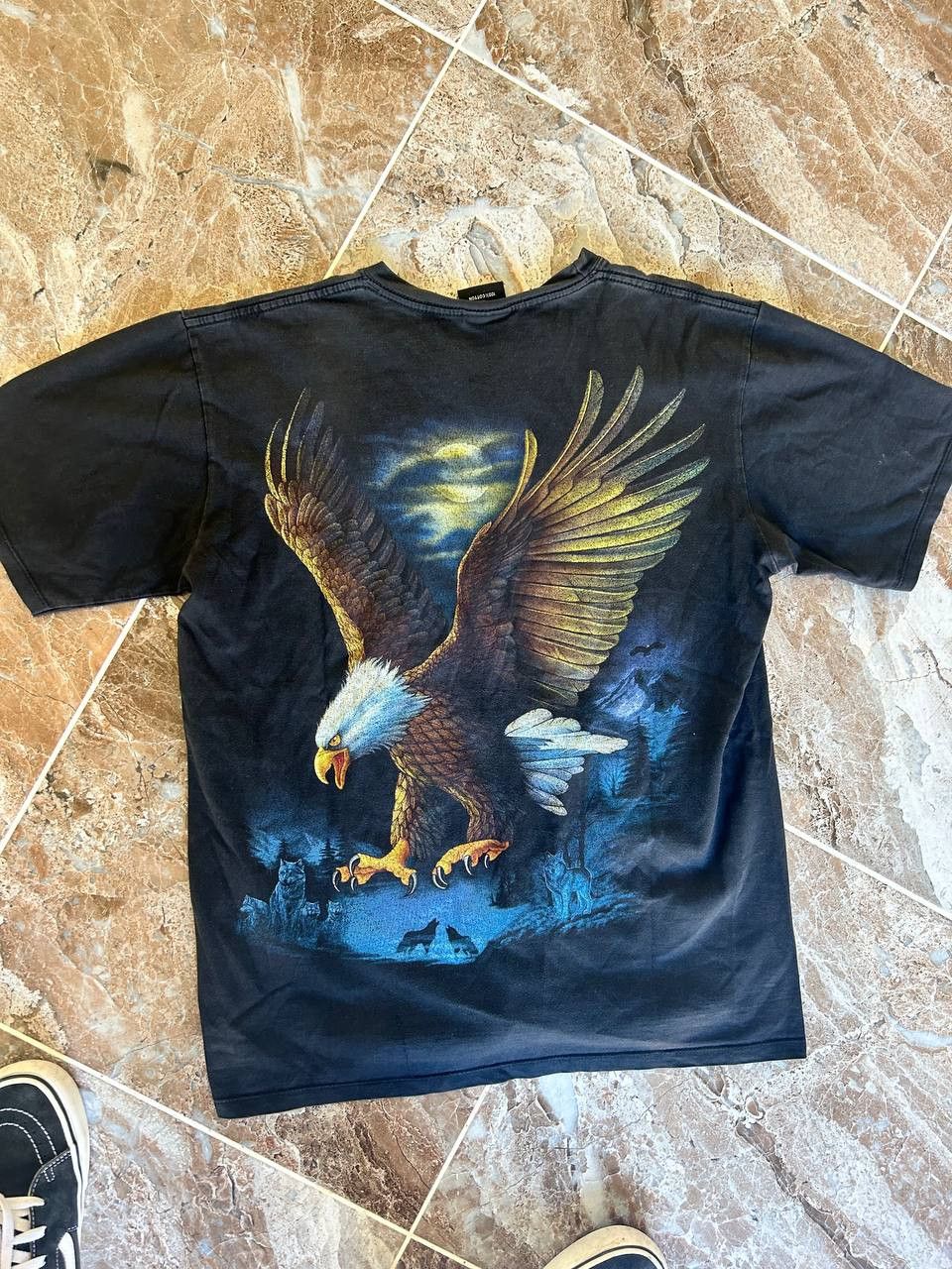 Vintage Vintage 90s Eagle 3D print T-shirt Harley Davidson style aop Size US L / EU 52-54 / 3 - 1 Thumbnail