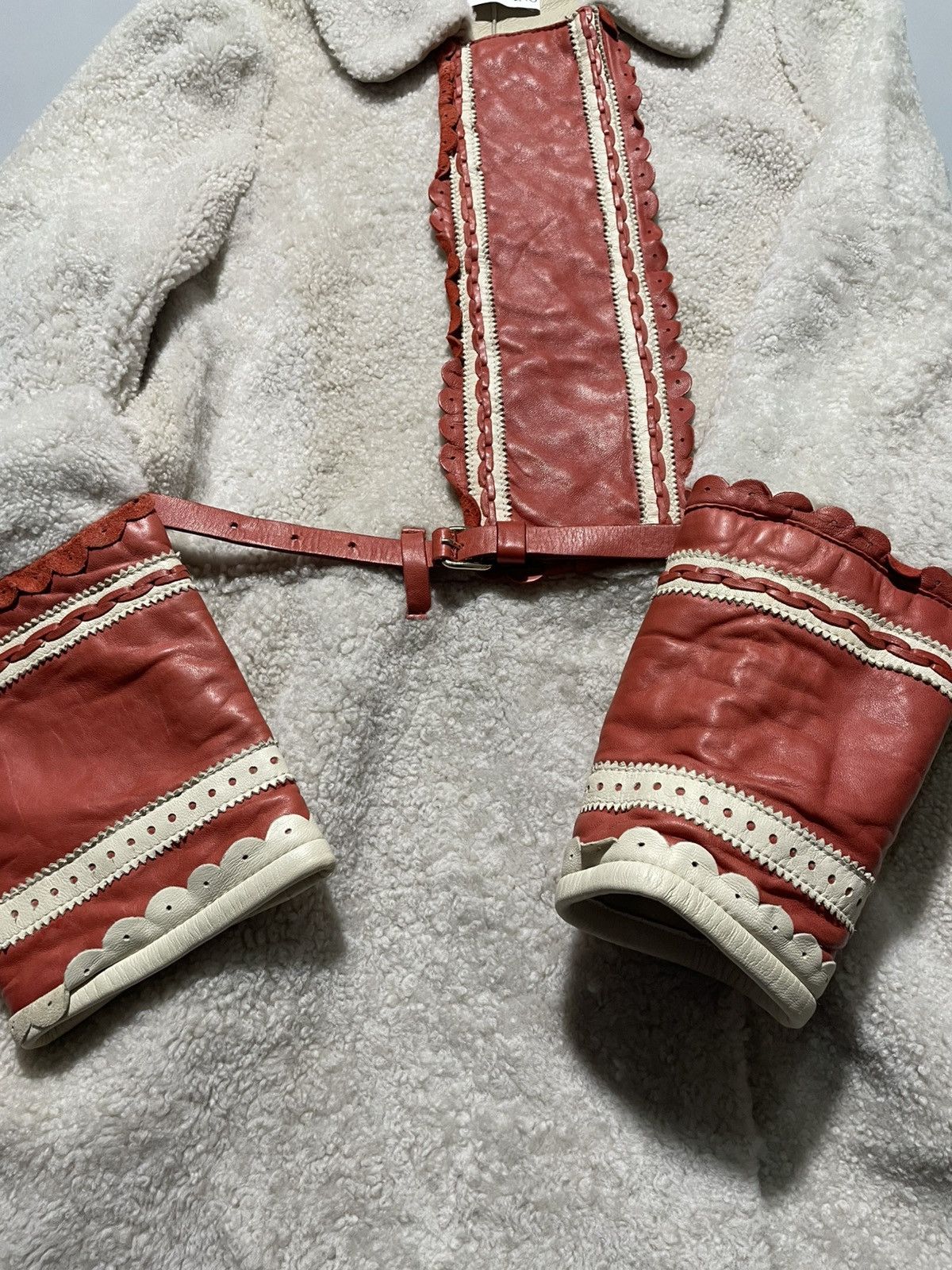 RED Valentino Red Valentino Lamb Fur Trench Coat Size S / US 4 / IT 40 - 3 Thumbnail