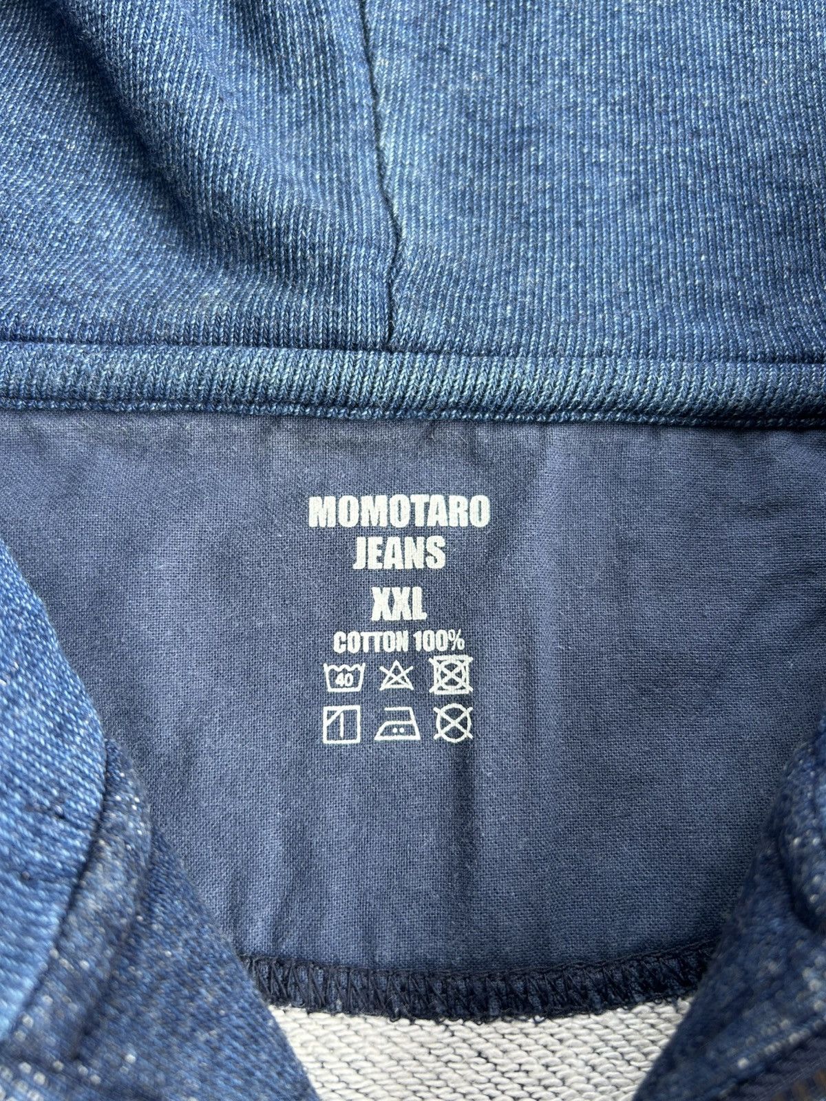 Momotaro Jeans Momotaro Jeans Indigo-dyed Full-zip Hiodie Size US XXL / EU 58 / 5 - 7 Thumbnail