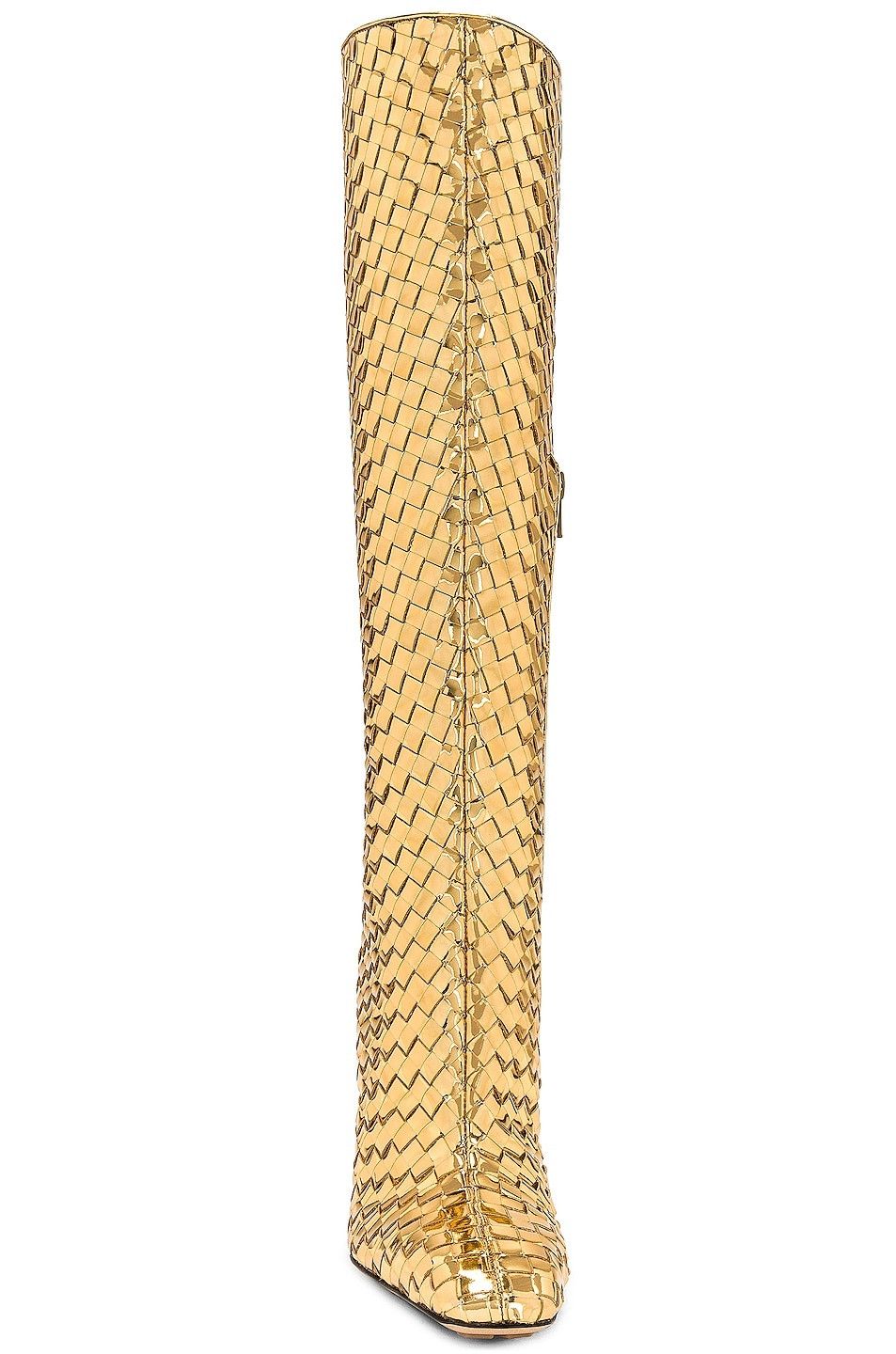 Bottega Veneta o1n1vont1124 Comet Wedge Boots in Gold Size US 10 / IT 40 - 4 Thumbnail