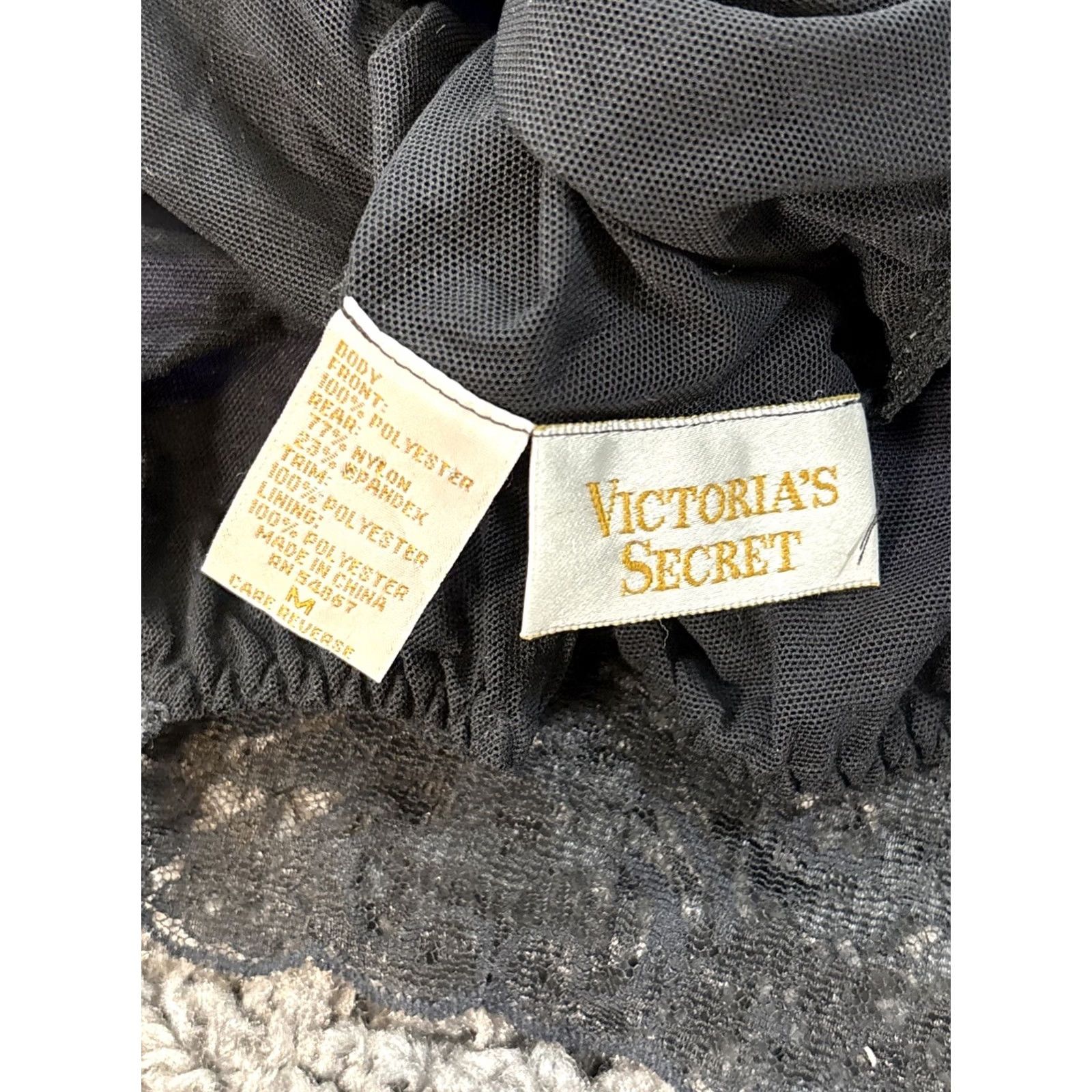Victoria's Secret VINTAGE Victoria's Secret Gold Label Teddy Black Purple M Lace & Satin 80s 90s Womens Nightwear Lace Satin M Black Velvet? Size ONE SIZE - 6 Thumbnail