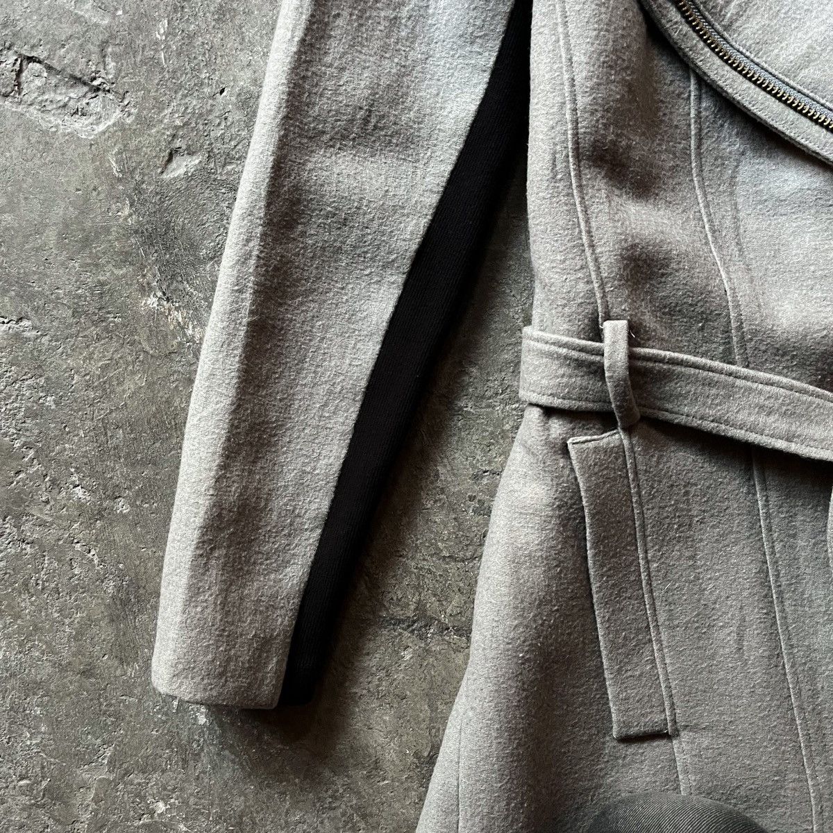 Helmut Lang Helmut lang wool biker coat jacket Size S / US 4 / IT 40 - 6 Thumbnail