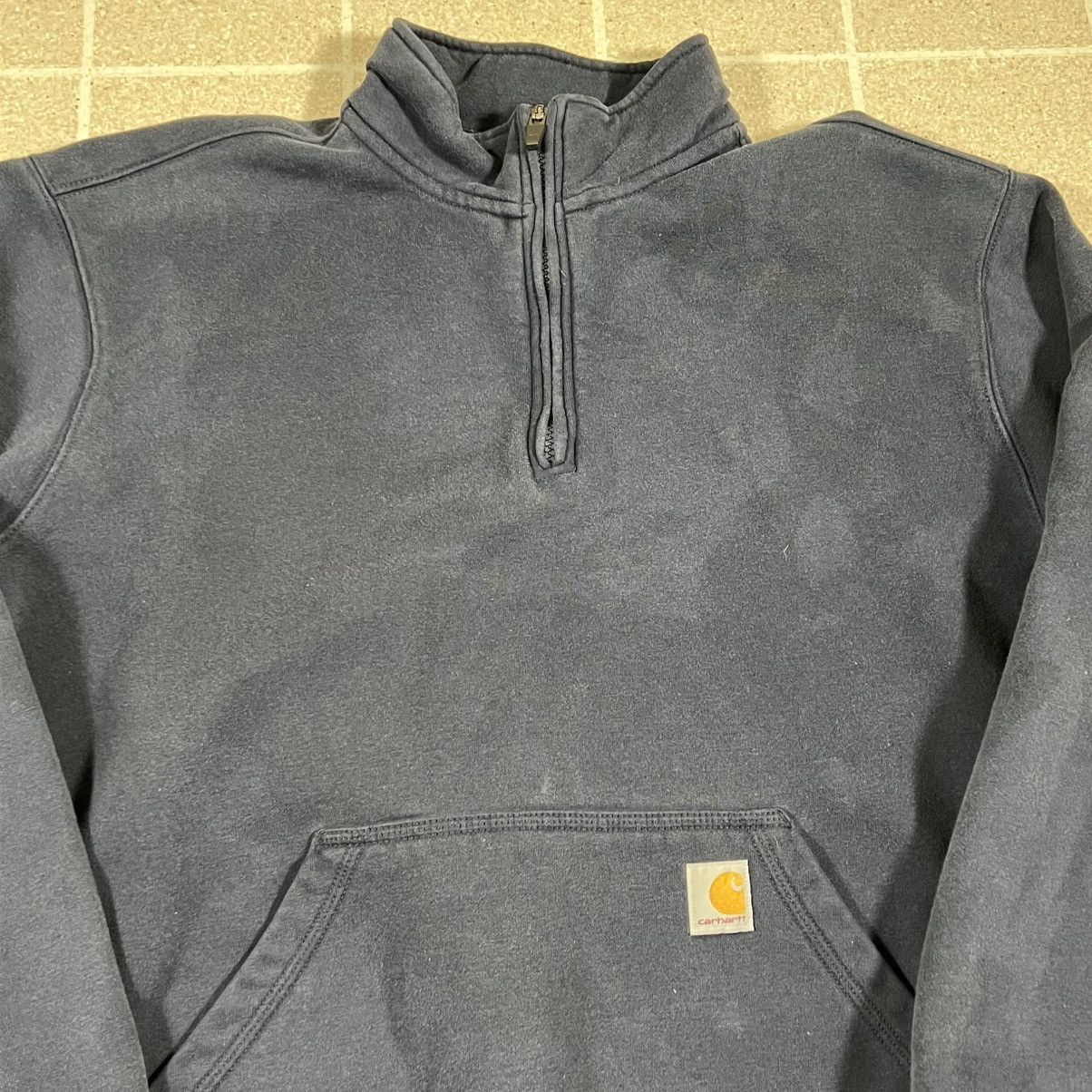 Carhartt Carhartt Sweatshirt XL Blue 1/4 Zip Pullover Mock Neck Size US XL / EU 56 / 4 - 2 Thumbnail