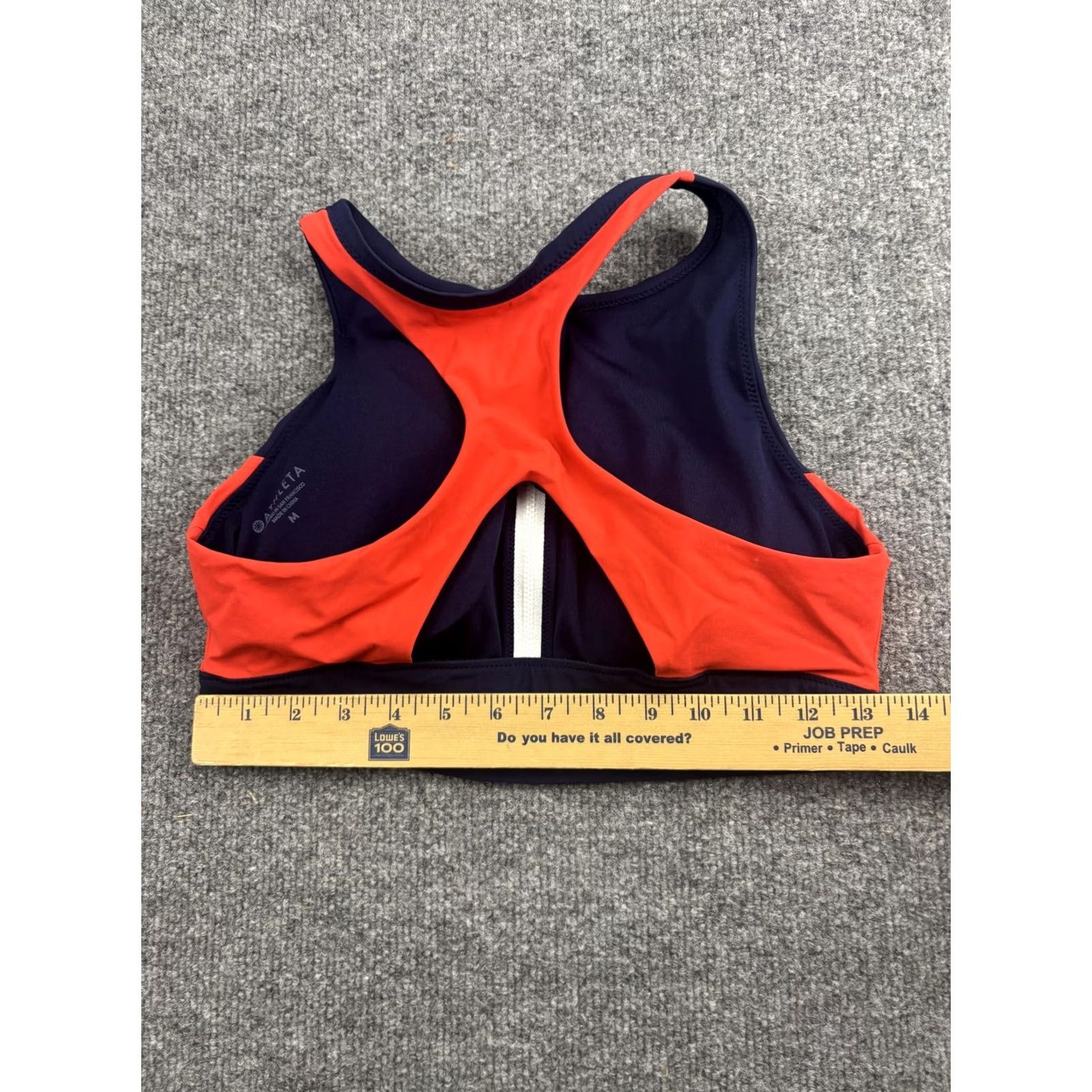 Athleta Athleta Women's Medium Blue Colorblock Zip Front Racerback Sports Bra Top Size M / US 6-8 / IT 42-44 - 6 Thumbnail